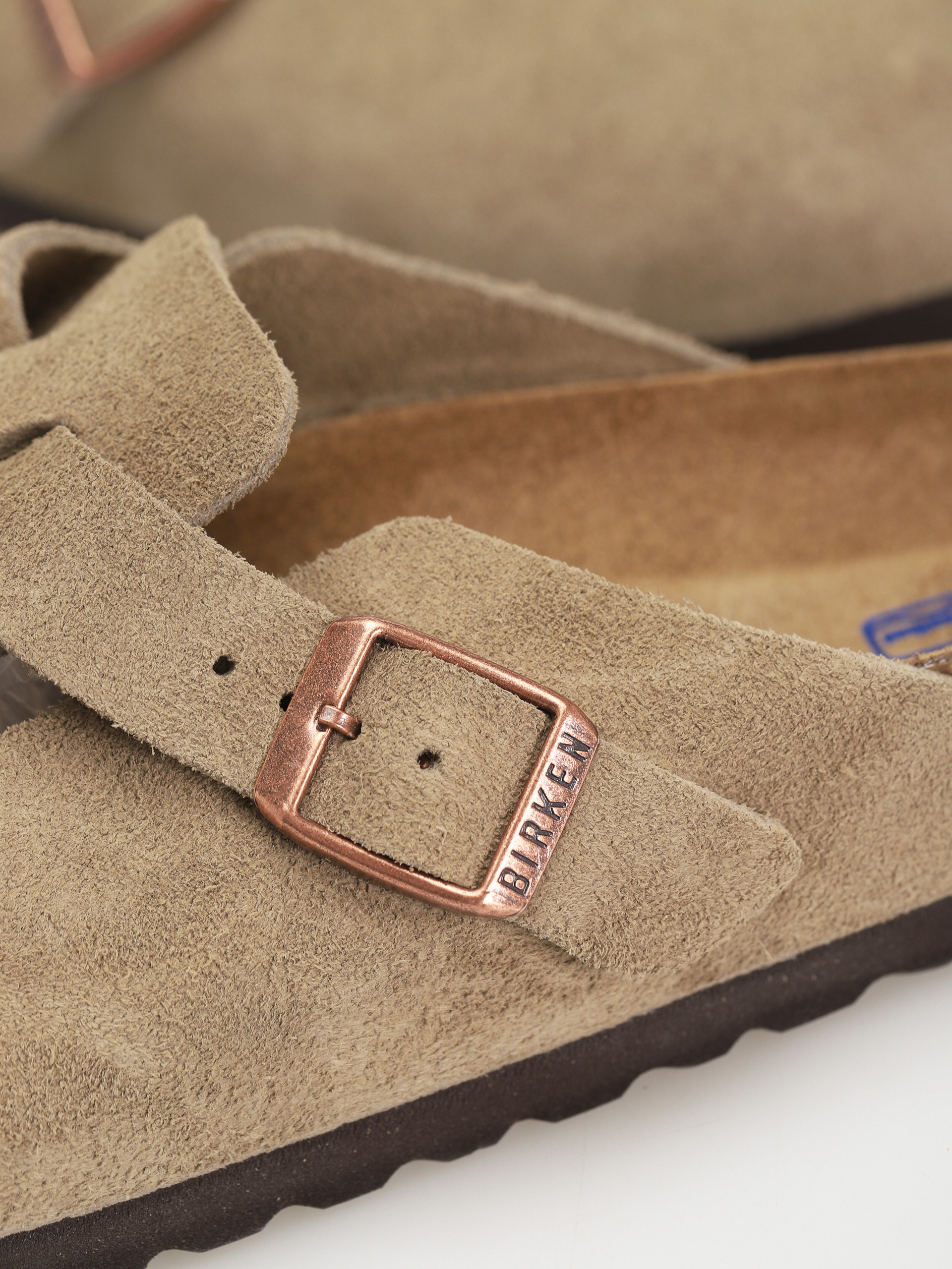Birkenstock Boston SFB Suede Narrow Flip-flop papucsok Wmn (taupe)
