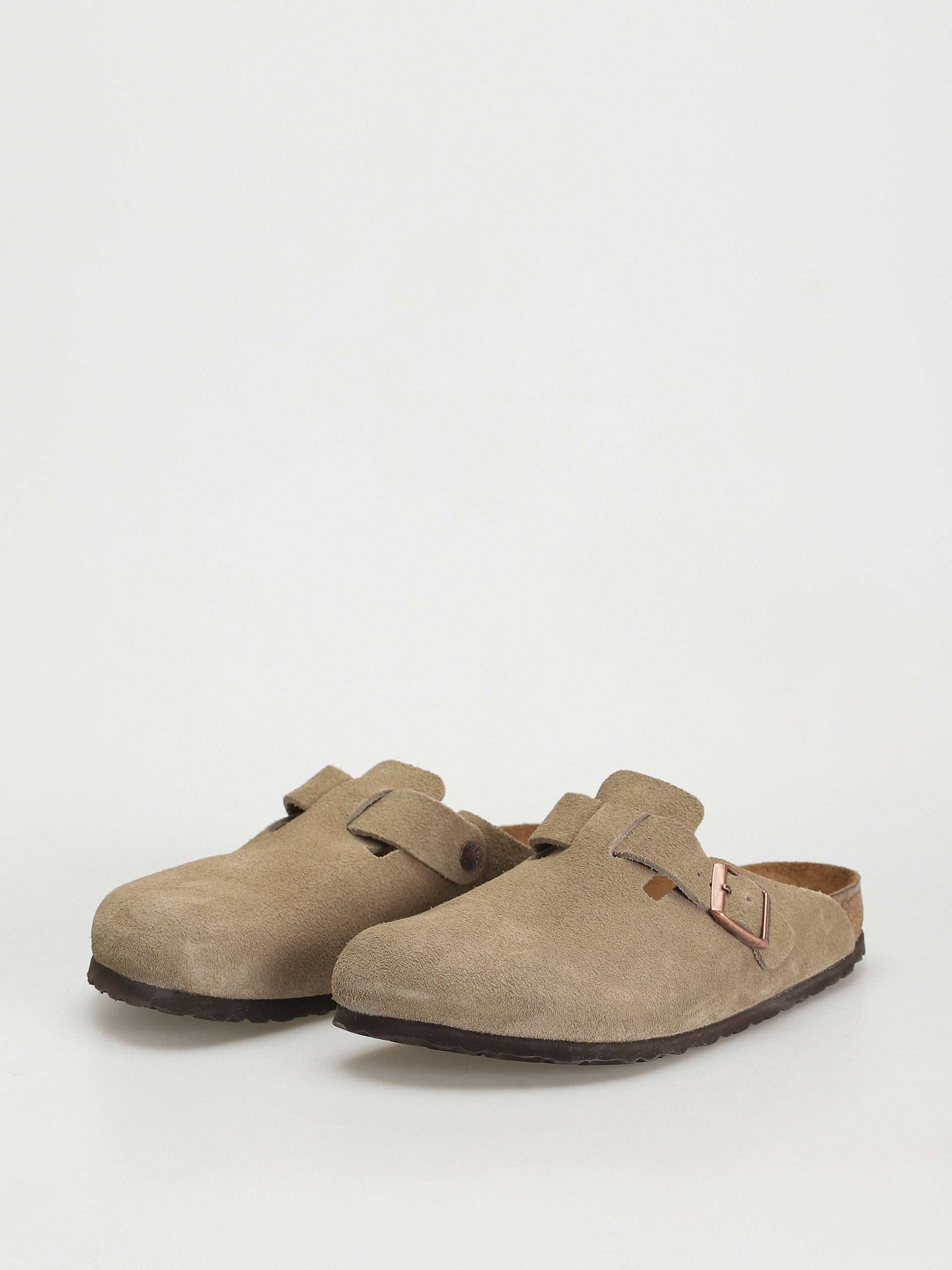 Birkenstock Boston Suede Regular Flip-flop papucsok (taupe)
