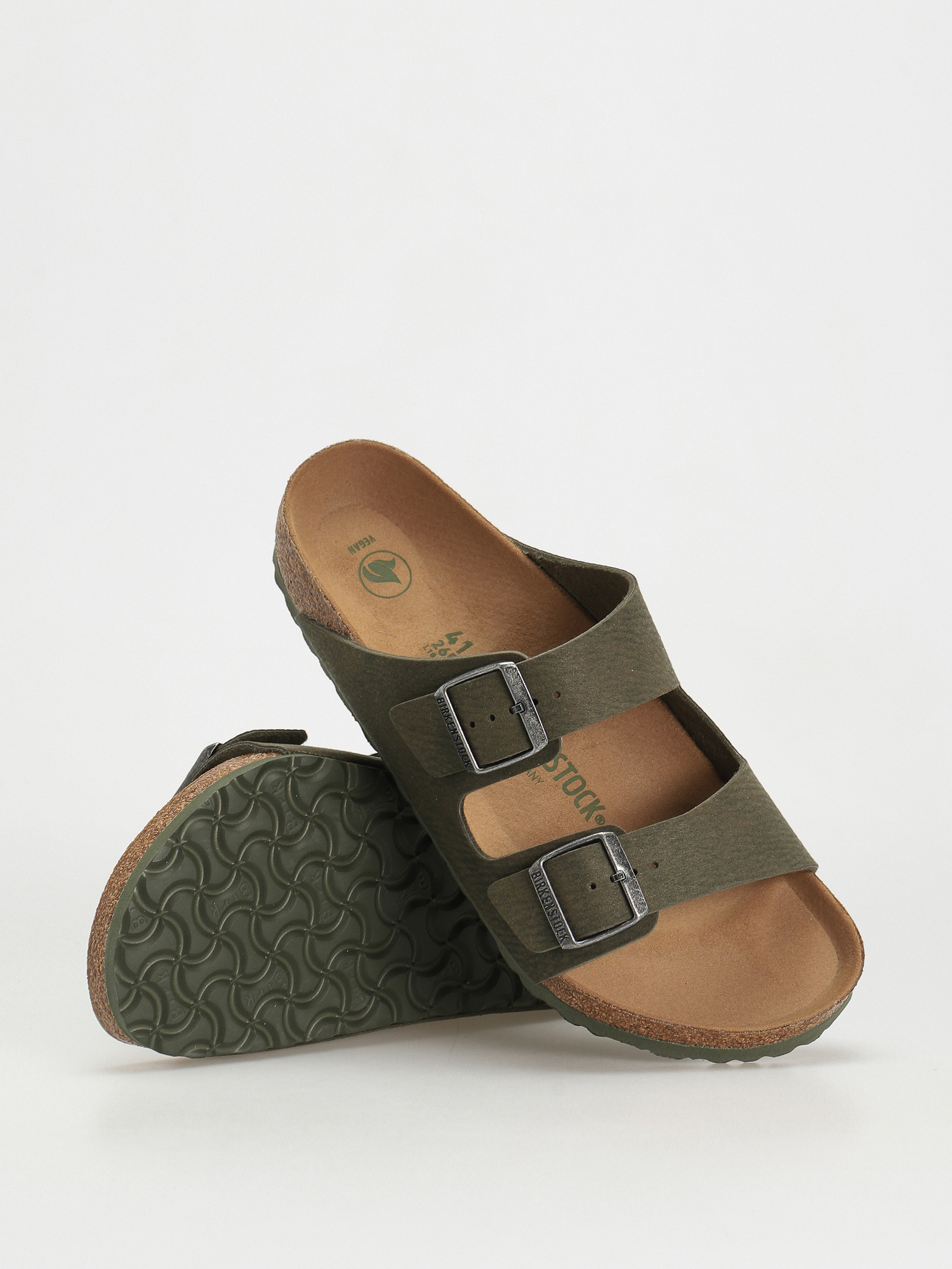 Birkenstock Arizona Vegan Regular Flip-flop papucsok (desert dust thyme)