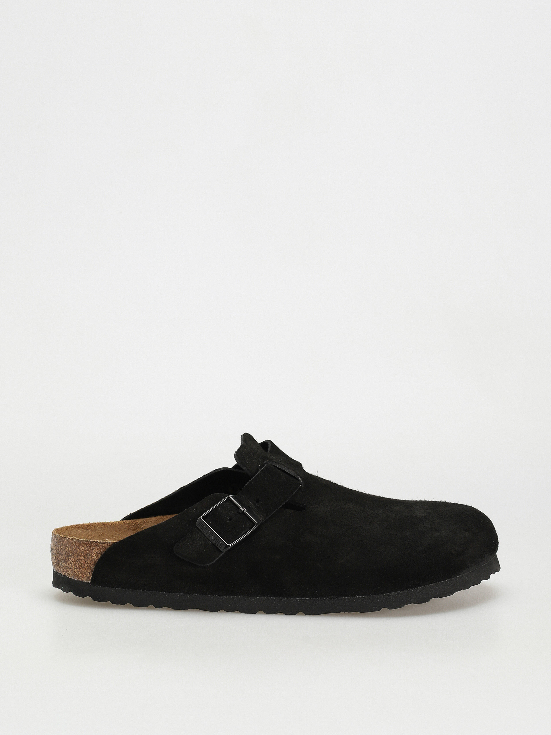 Birkenstock Boston Suede Regular Flip-flop papucsok (black)