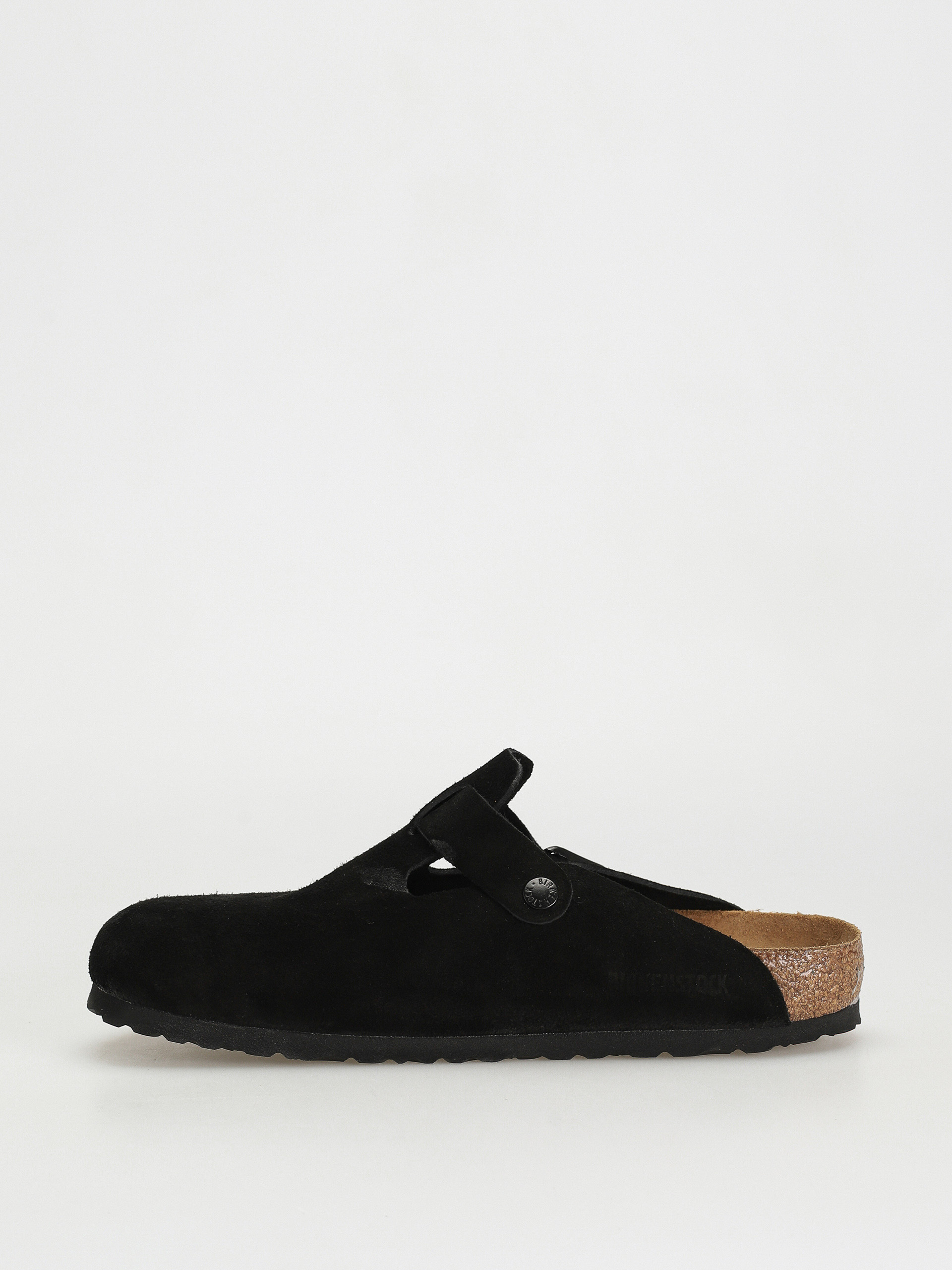 Birkenstock Boston Suede Regular Flip-flop papucsok (black)