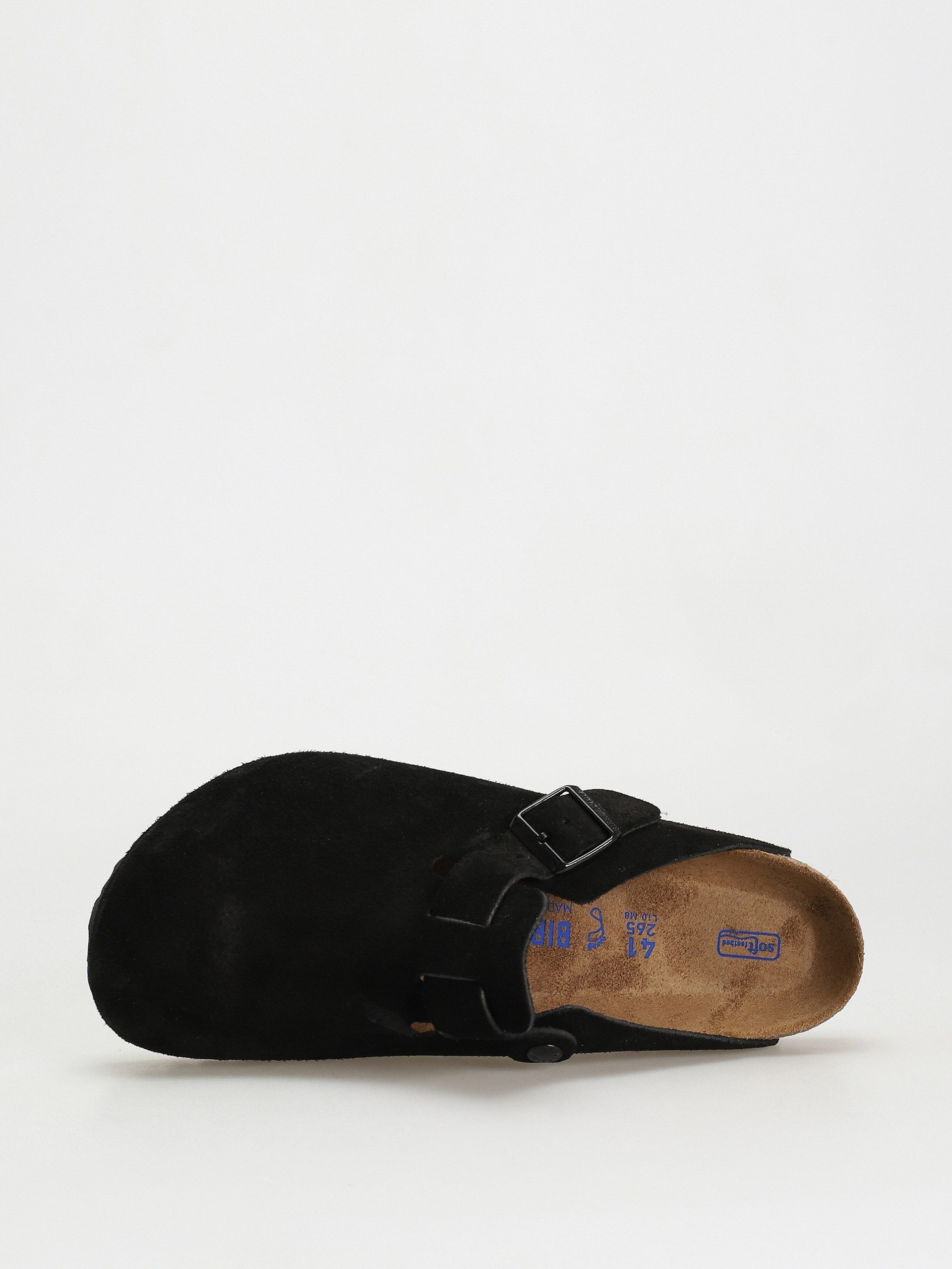 Birkenstock Boston Suede Regular Flip-flop papucsok (black)