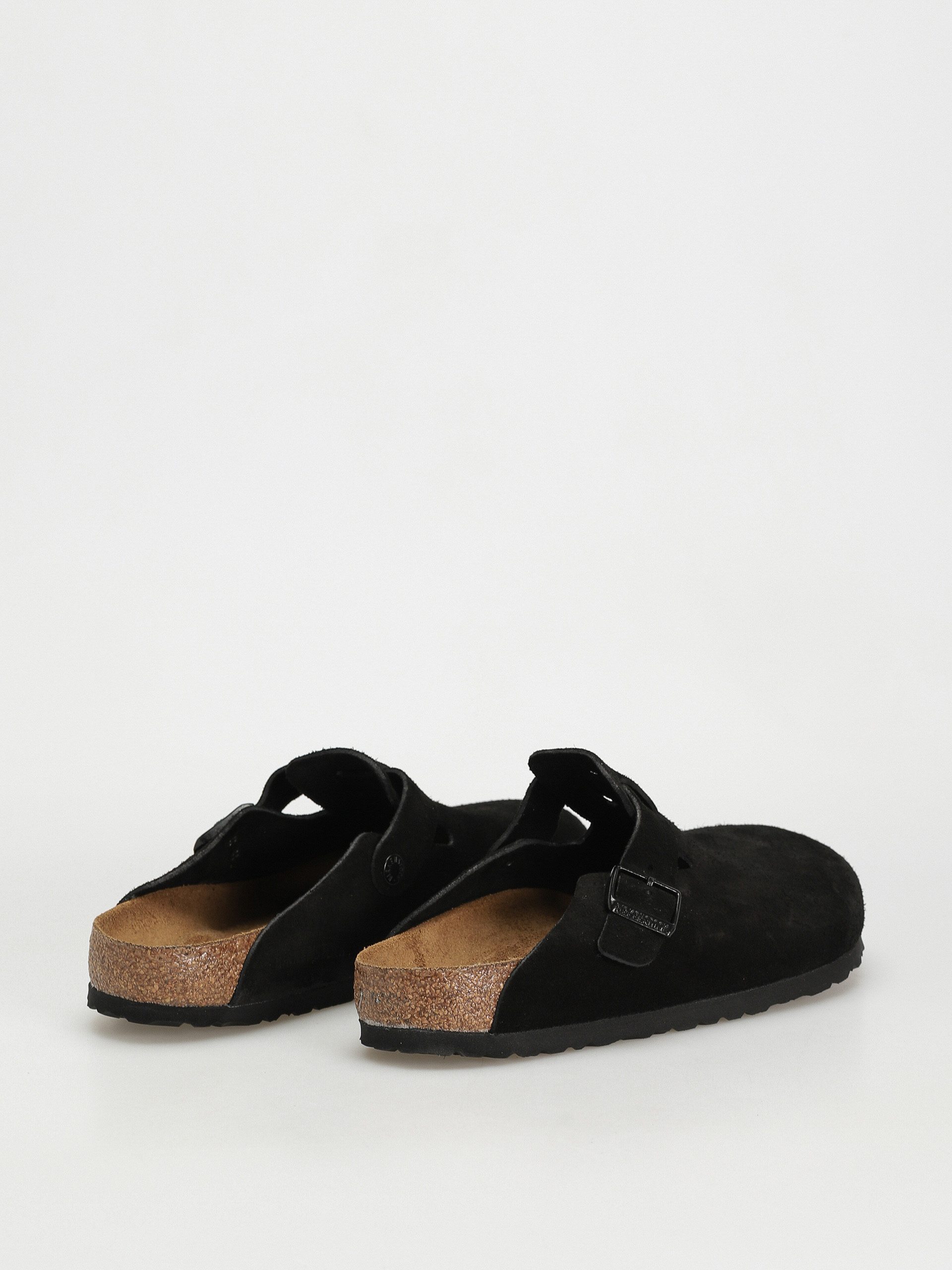Birkenstock Boston Suede Regular Flip-flop papucsok (black)
