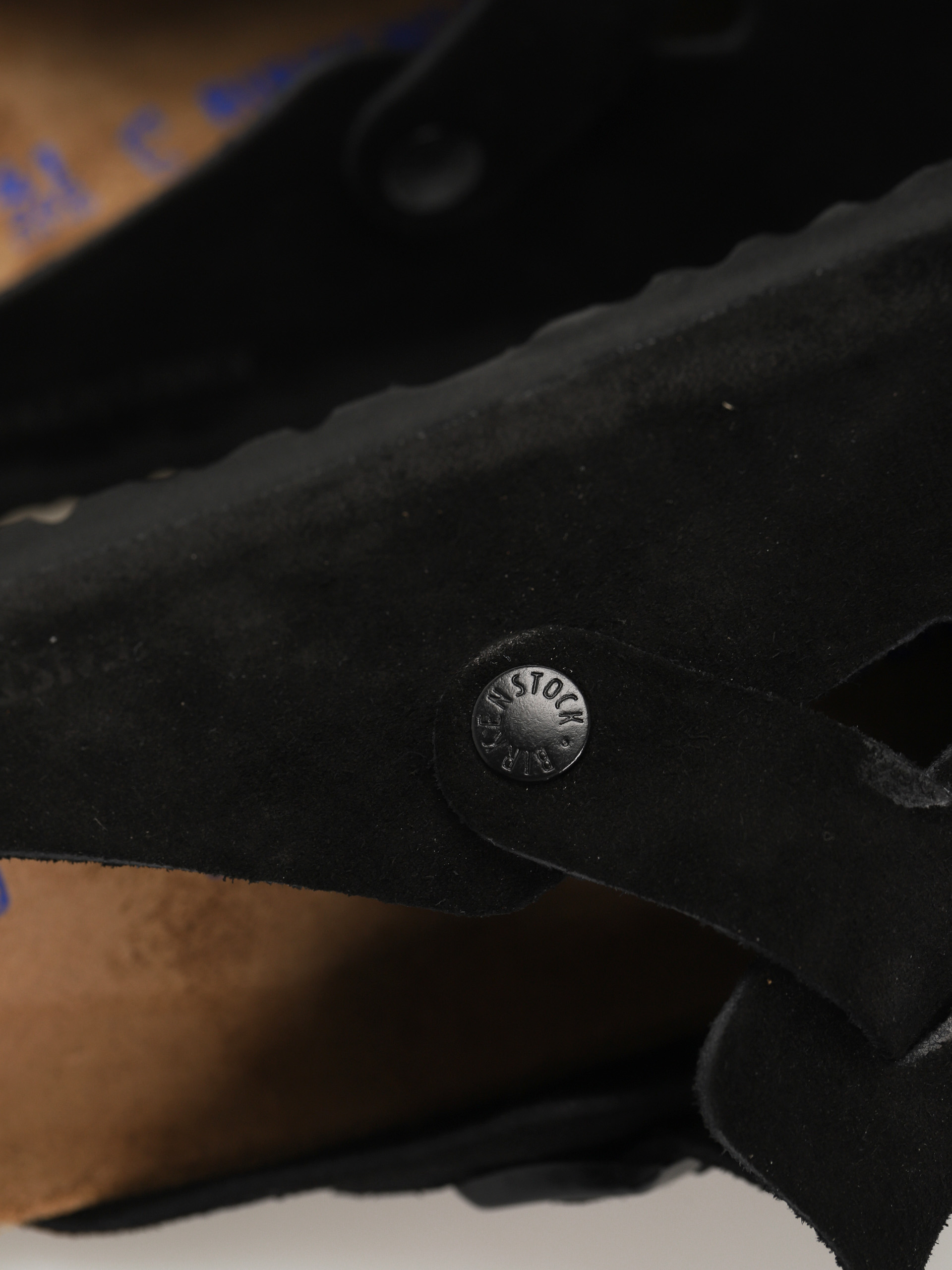 Birkenstock Boston Suede Regular Flip-flop papucsok (black)