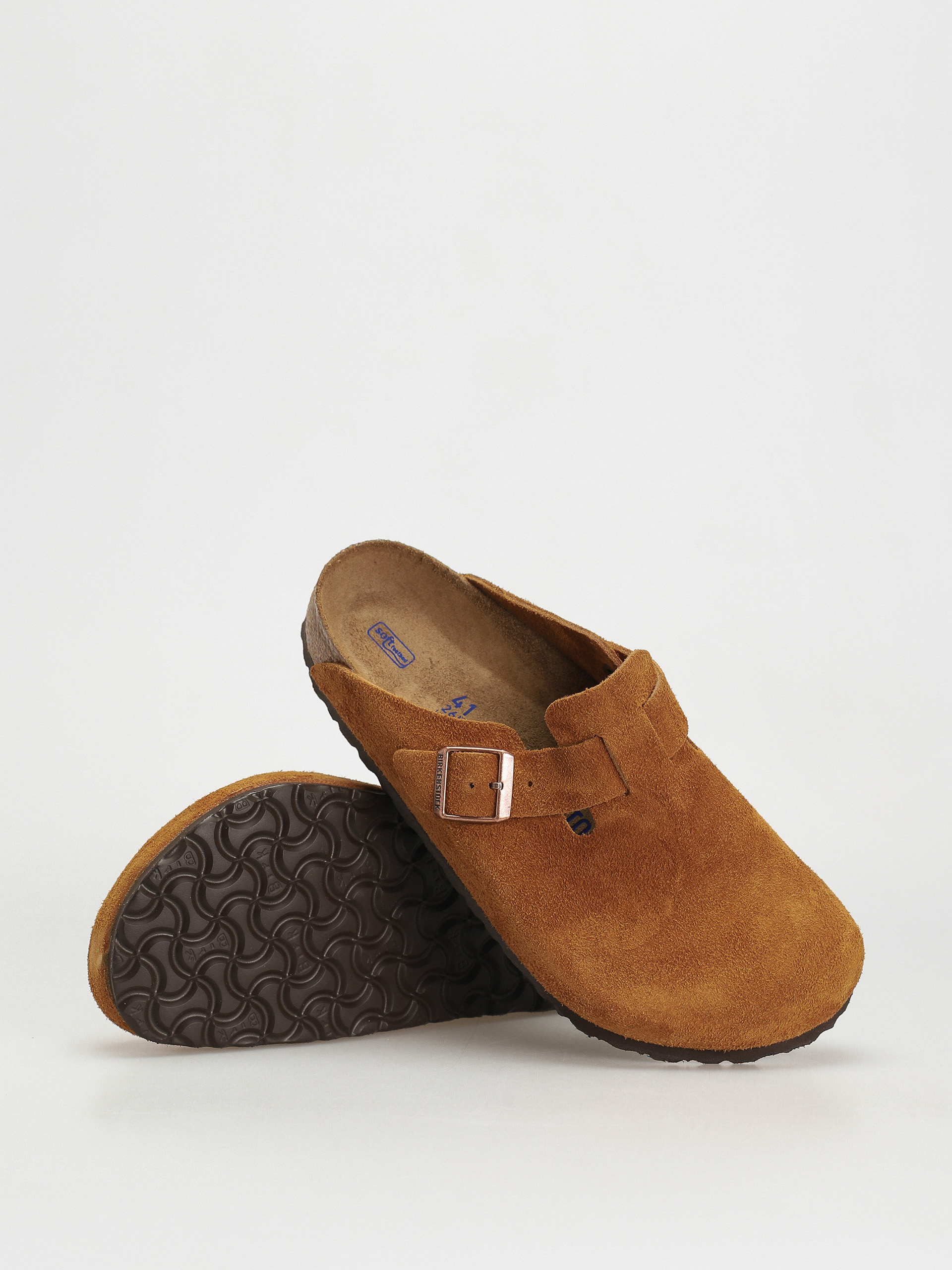 Birkenstock Boston Suede Regular Flip-flop papucsok (mink)
