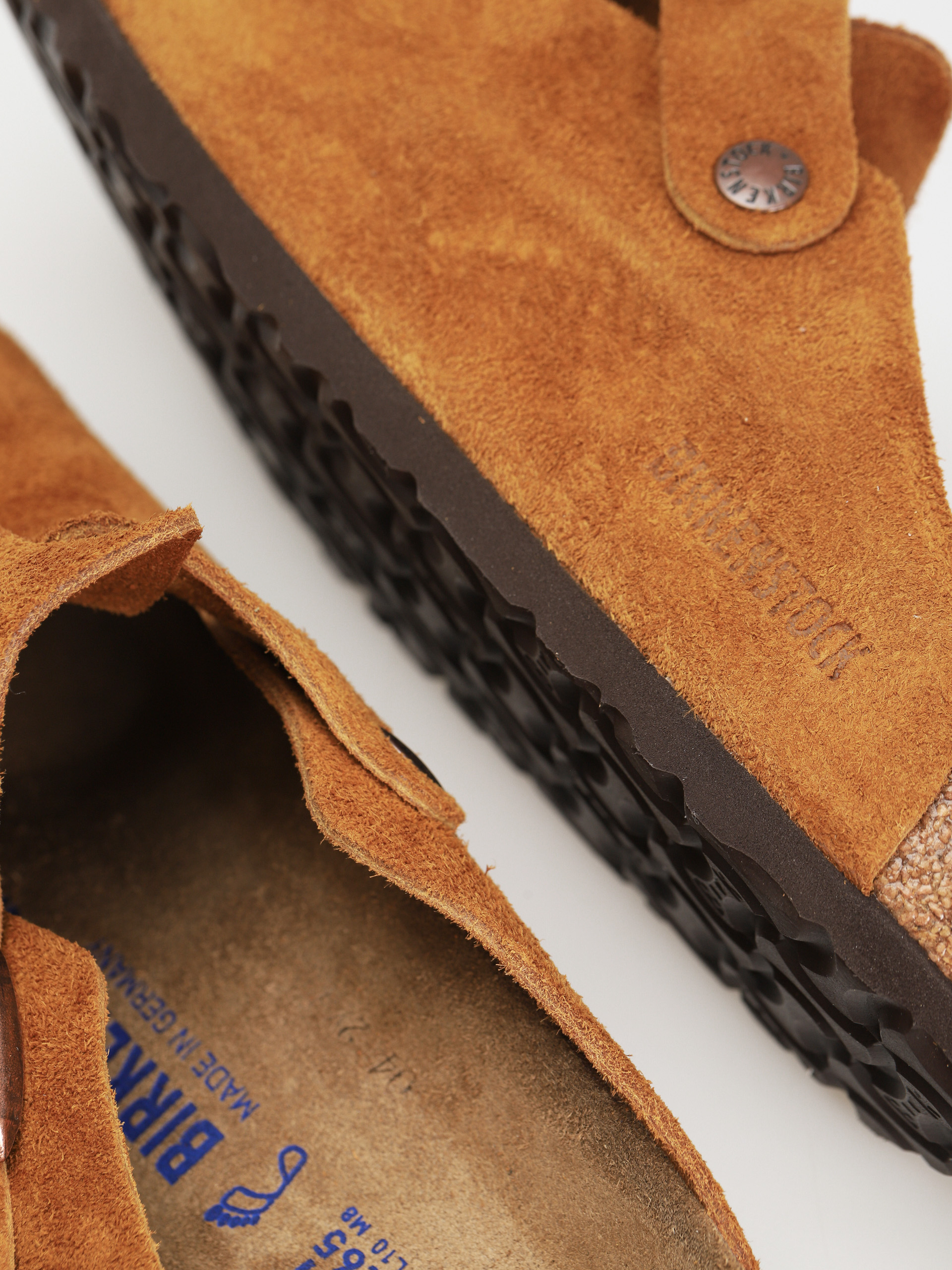 Birkenstock Boston Suede Regular Flip-flop papucsok (mink)