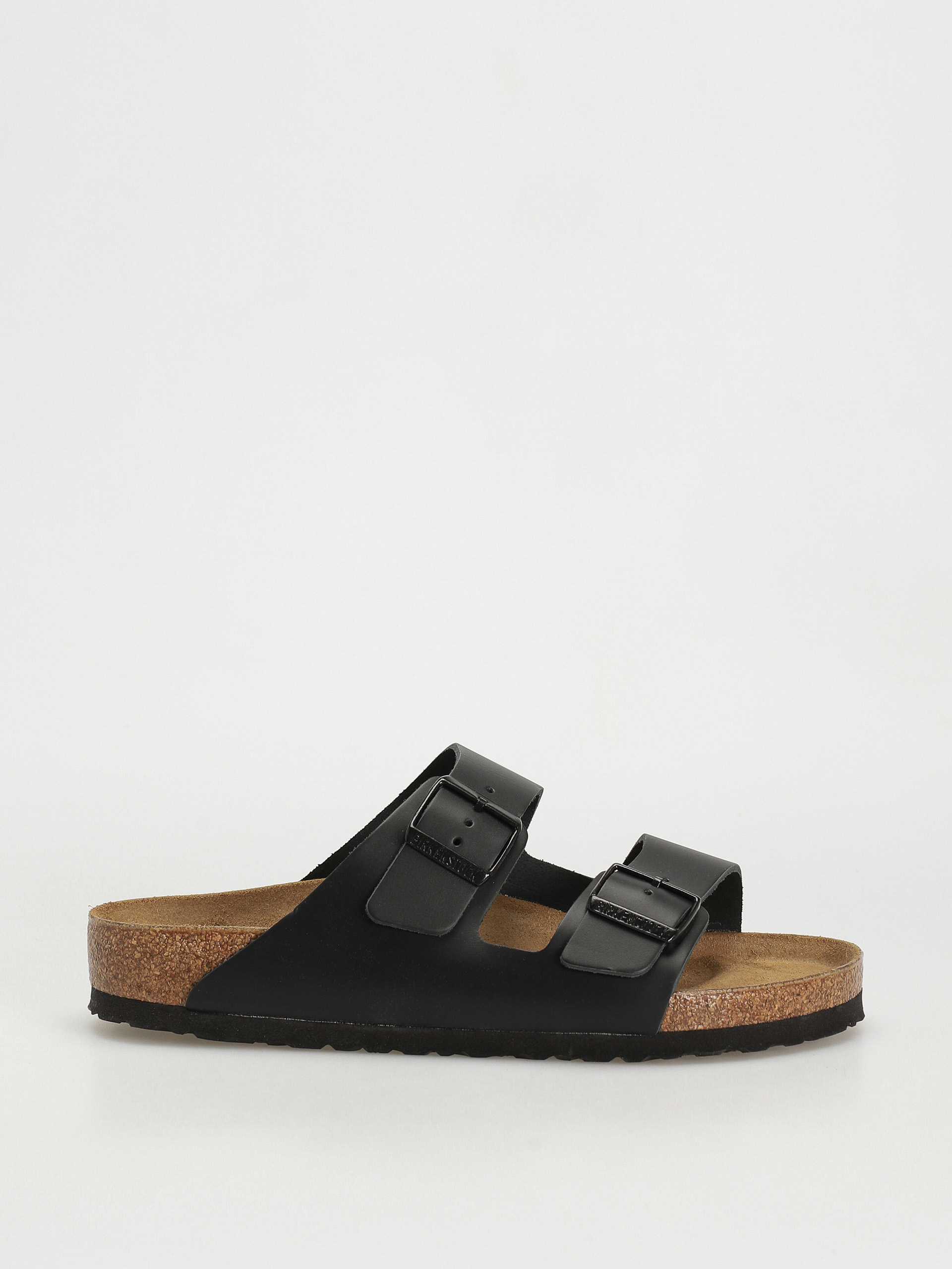 Birkenstock Arizona Natural Leather Regular Flip-flop papucsok (black)