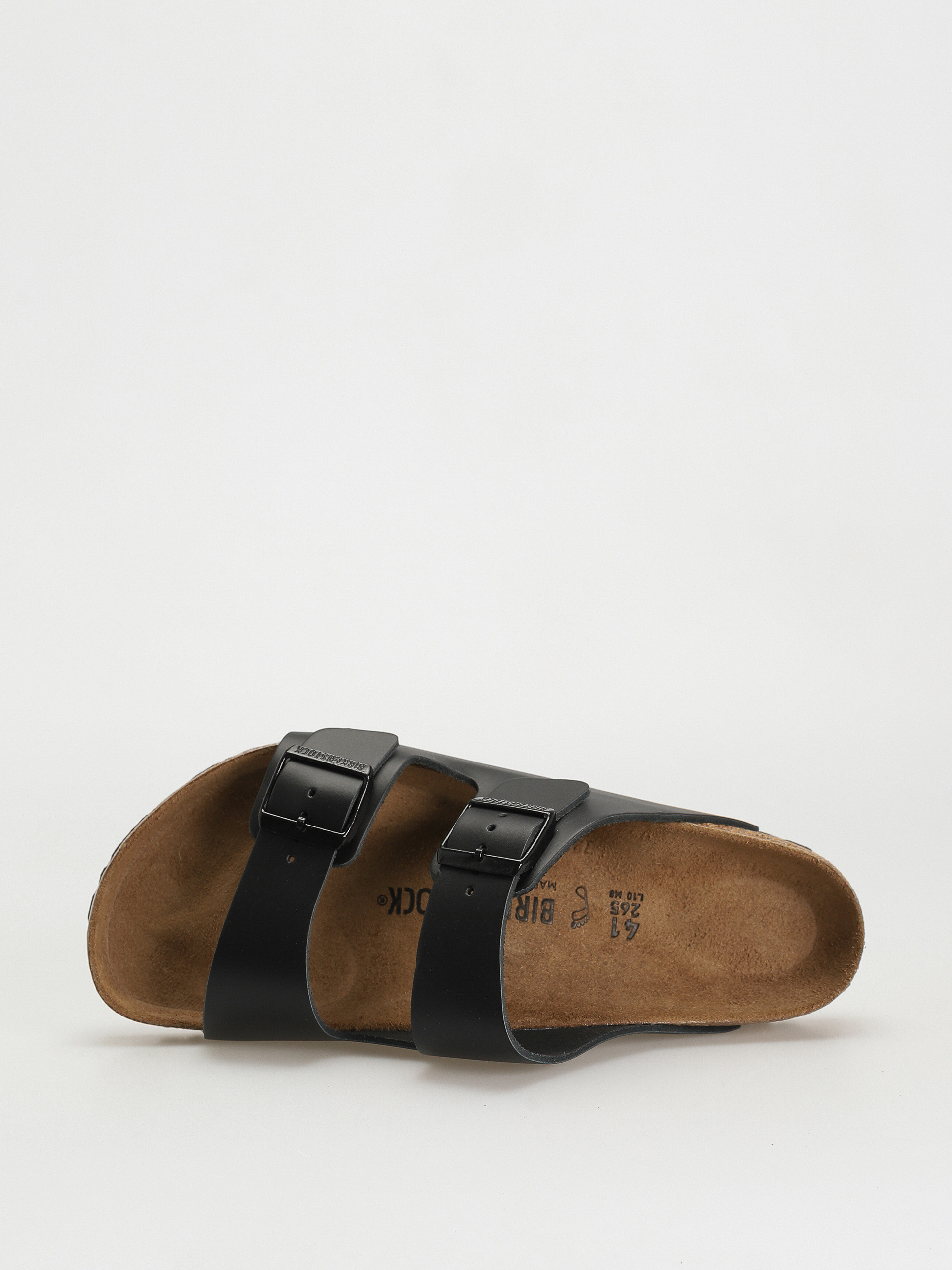 Birkenstock Arizona Natural Leather Regular Flip-flop papucsok (black)