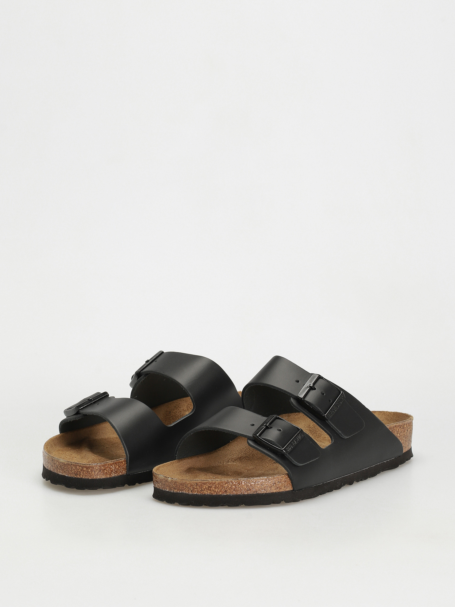 Birkenstock Arizona Natural Leather Regular Flip-flop papucsok (black)