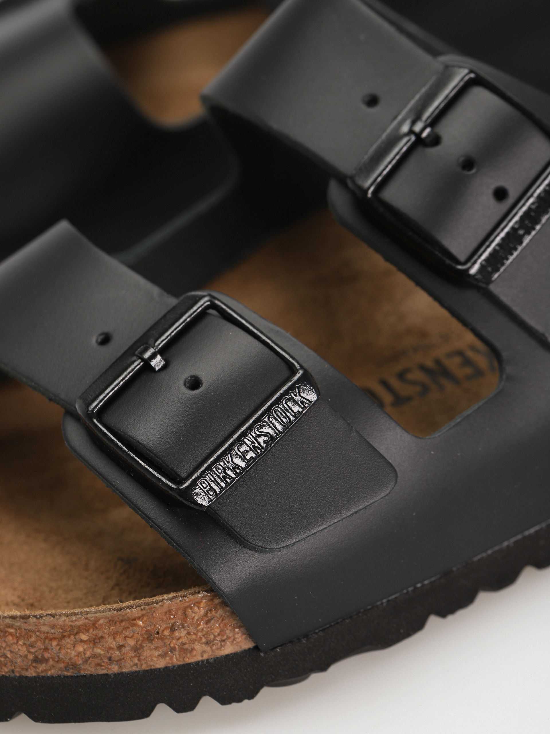 Birkenstock Arizona Natural Leather Regular Flip-flop papucsok (black)