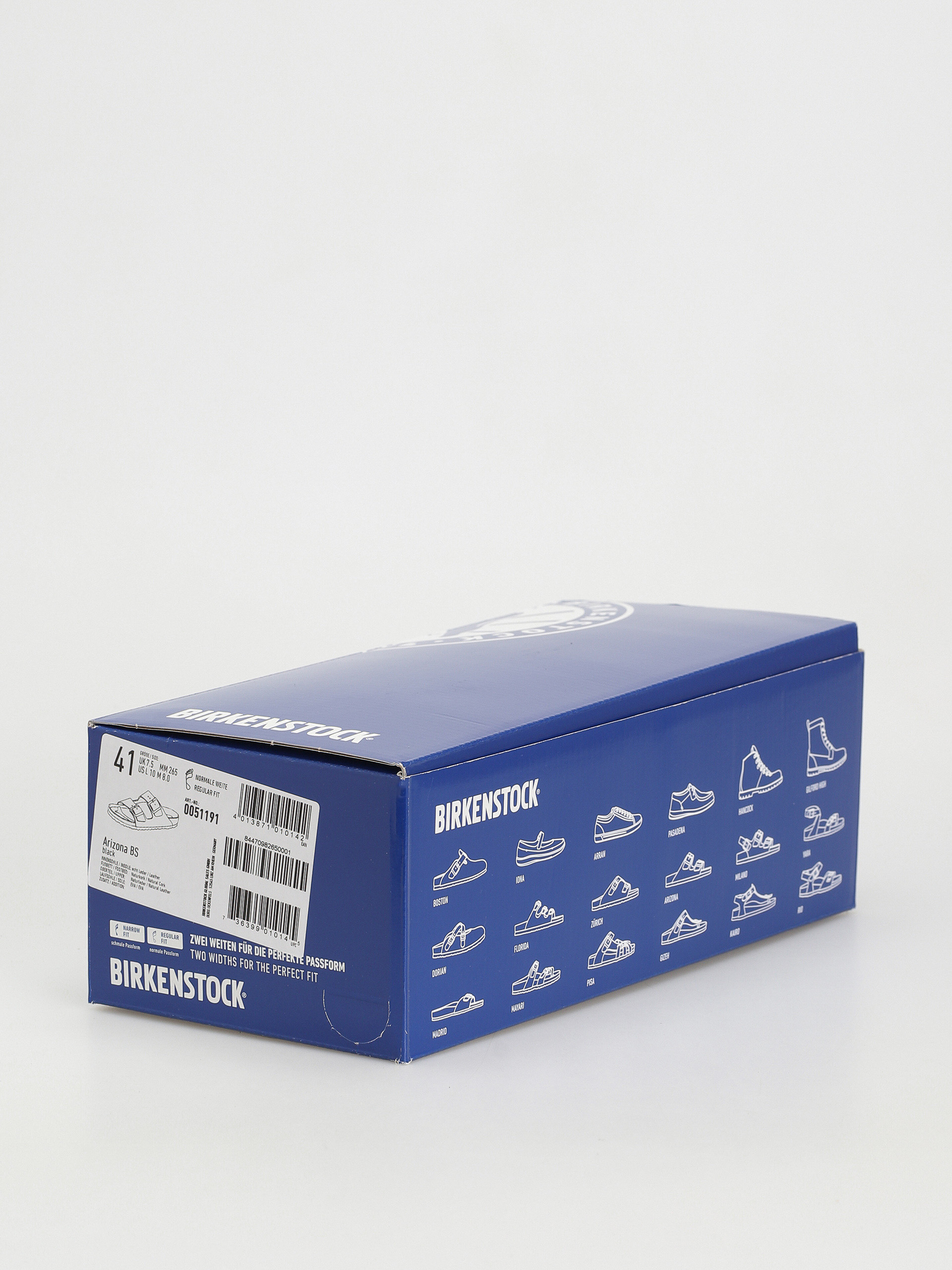 Birkenstock Arizona Natural Leather Regular Flip-flop papucsok (black)