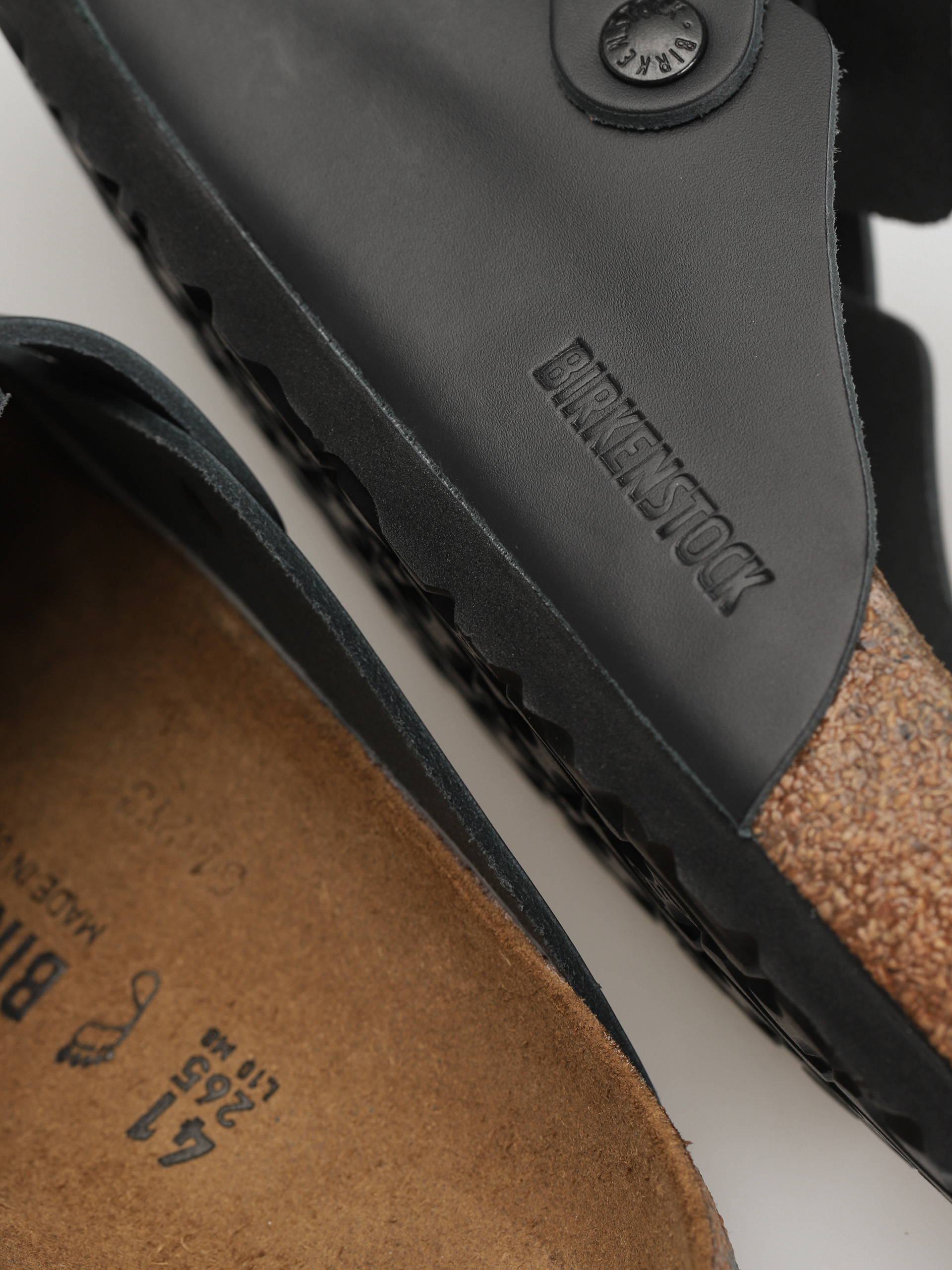 Birkenstock Boston Natural Leather Regular Flip-flop papucsok (black)