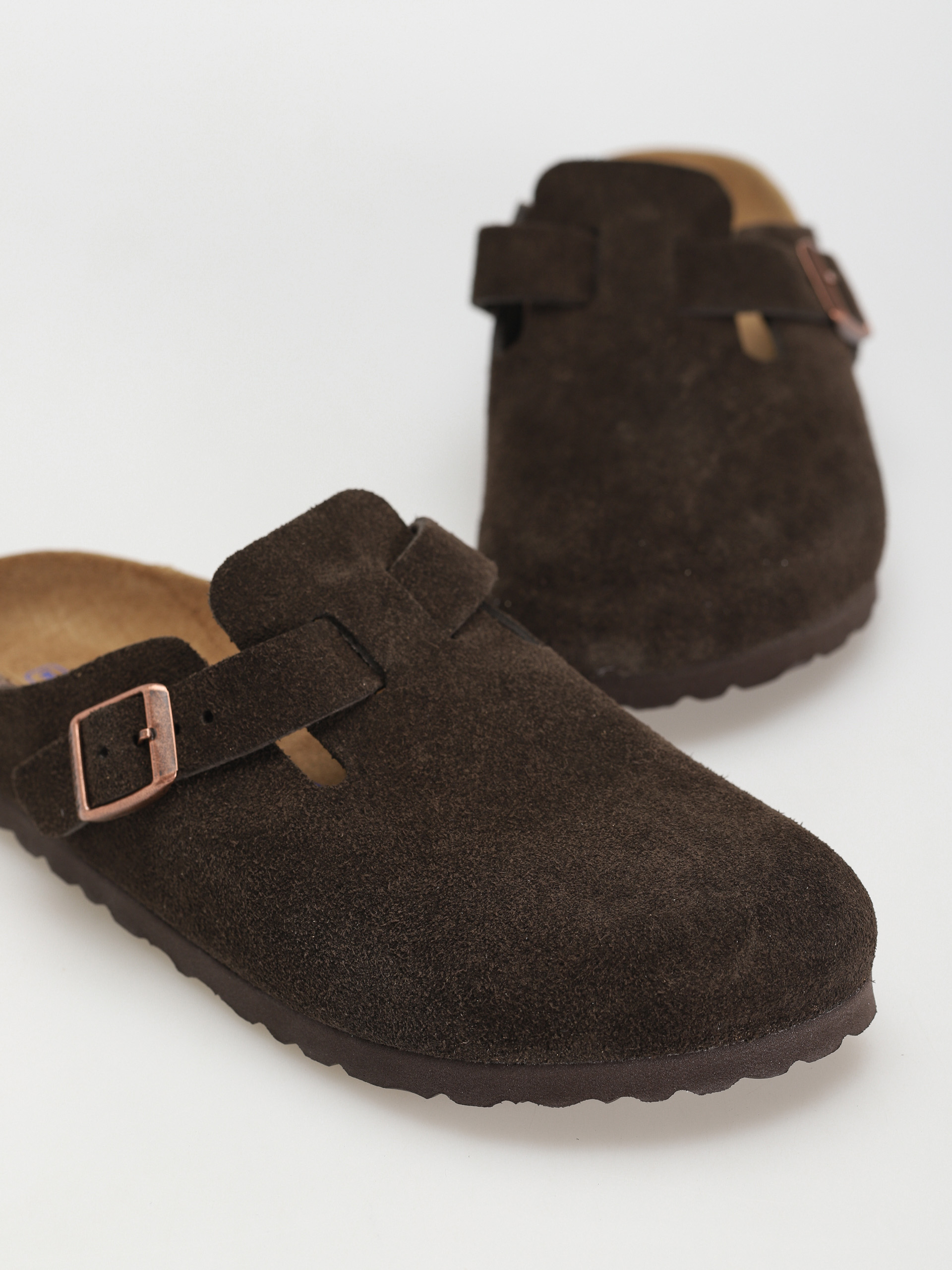 Birkenstock Boston Suede Narrow Flip-flop papucsok Wmn (mocha)