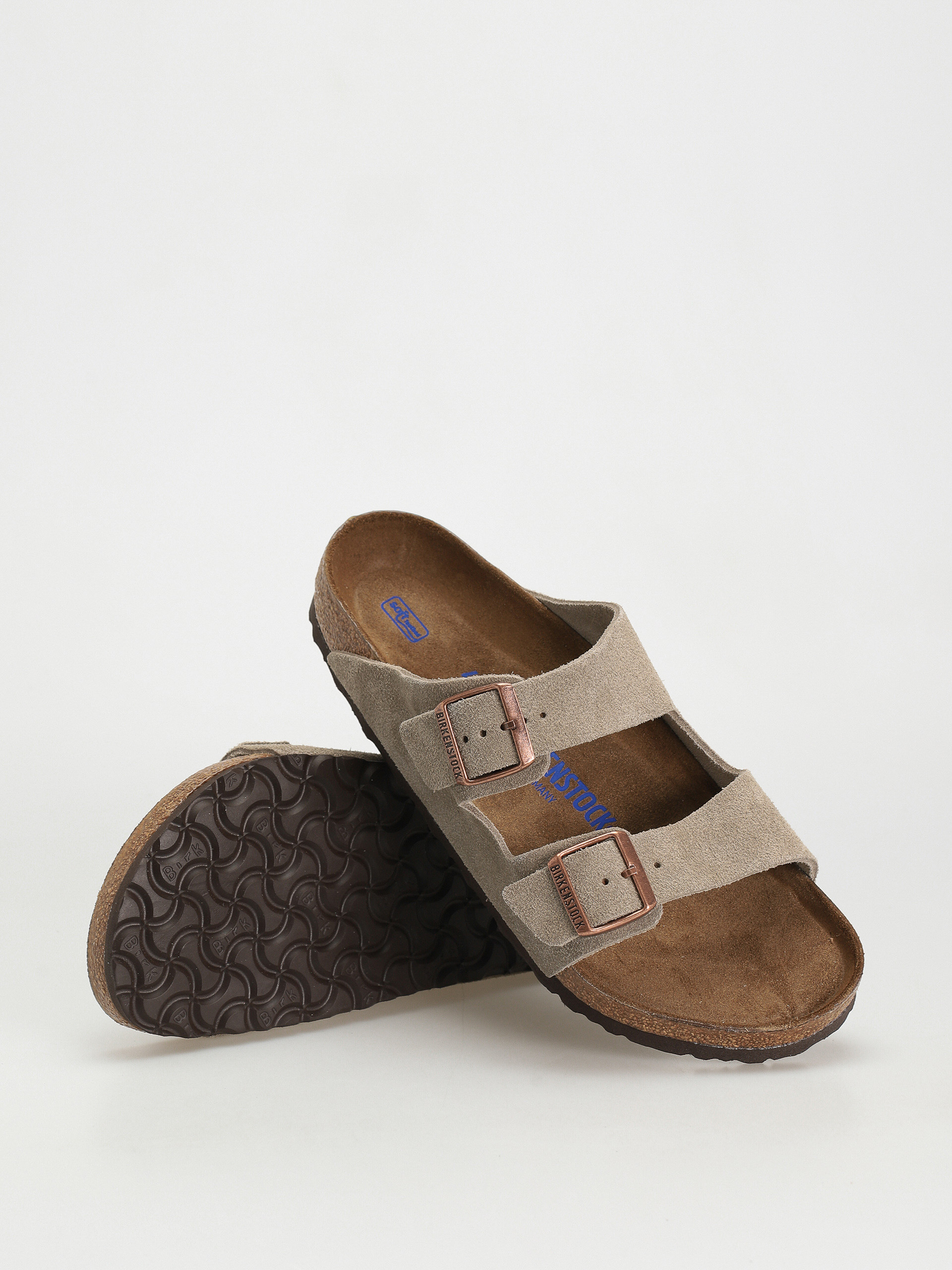 Birkenstock Arizona Suede Regular Flip-flop papucsok (taupe)