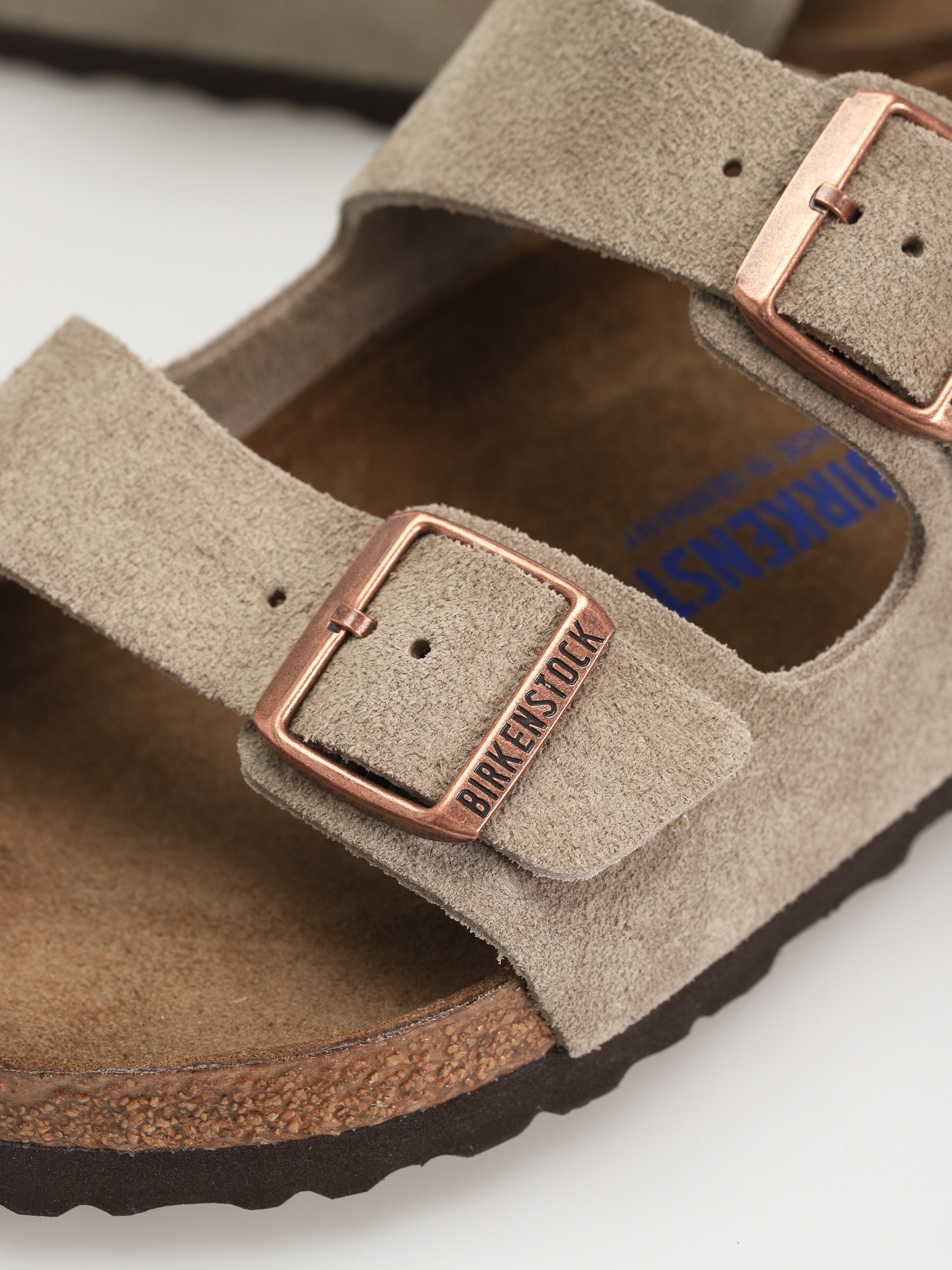 Birkenstock Arizona Suede Regular Flip-flop papucsok (taupe)