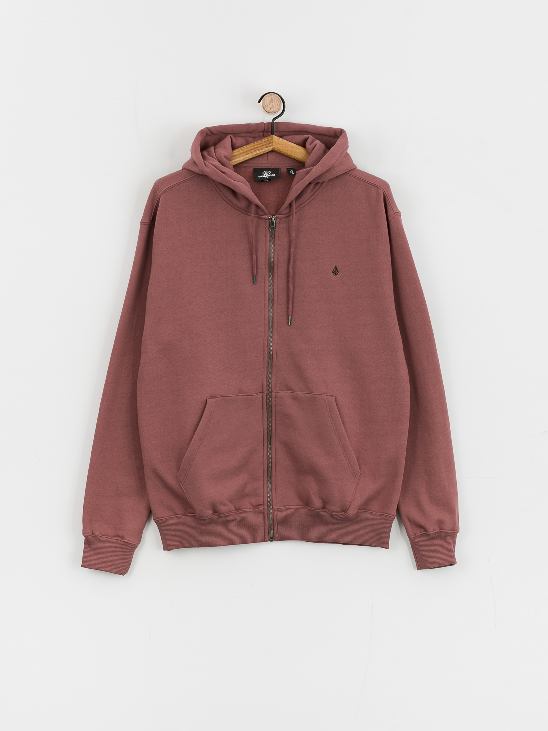 Volcom Sngl Stn ZHD Kapucnis pulóver (bordeaux brown)