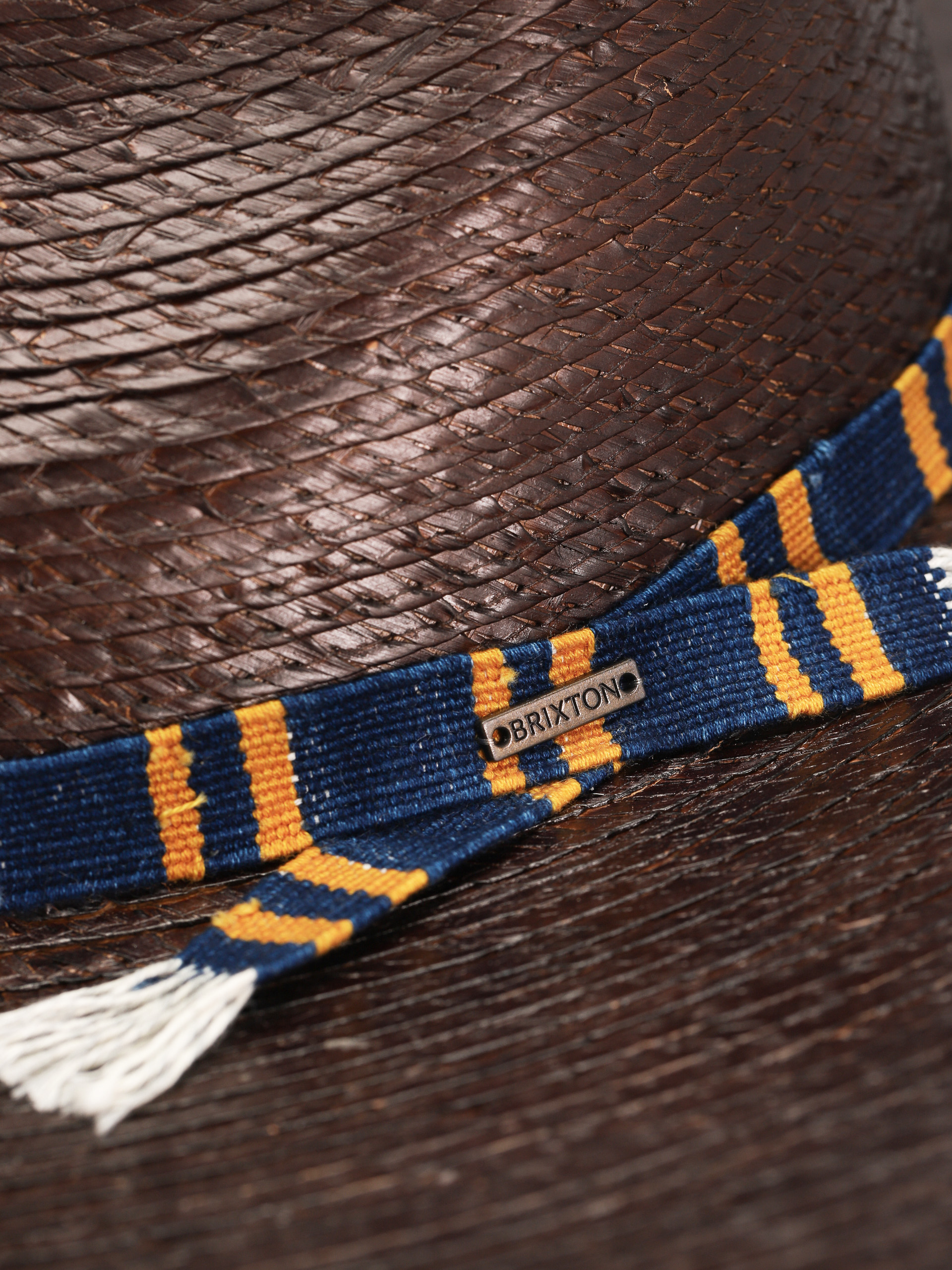 Brixton Leigh Straw Fedora Kalap (brown)