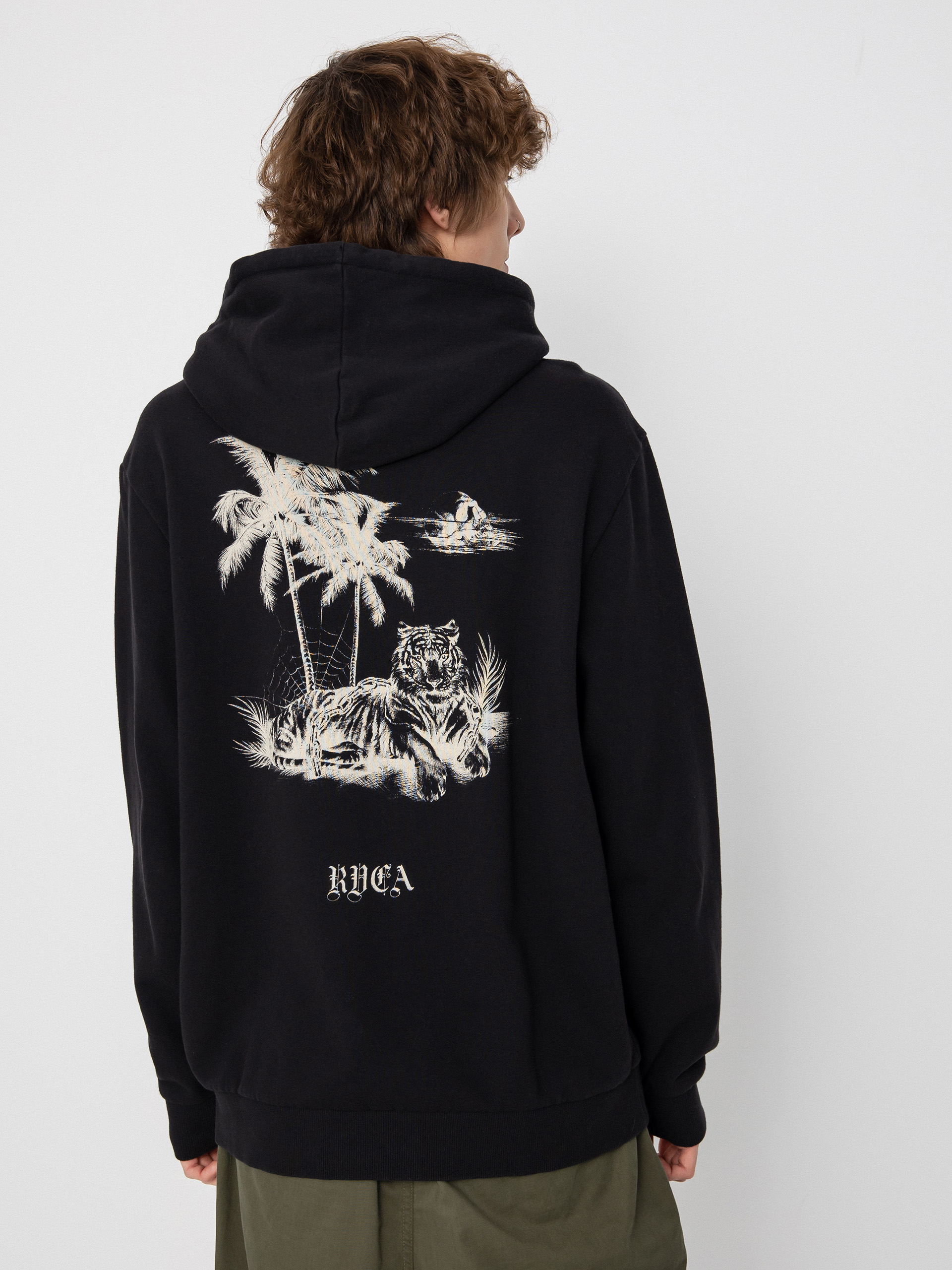 RVCA Beach Tiger HD Kapucnis pulóver (black)