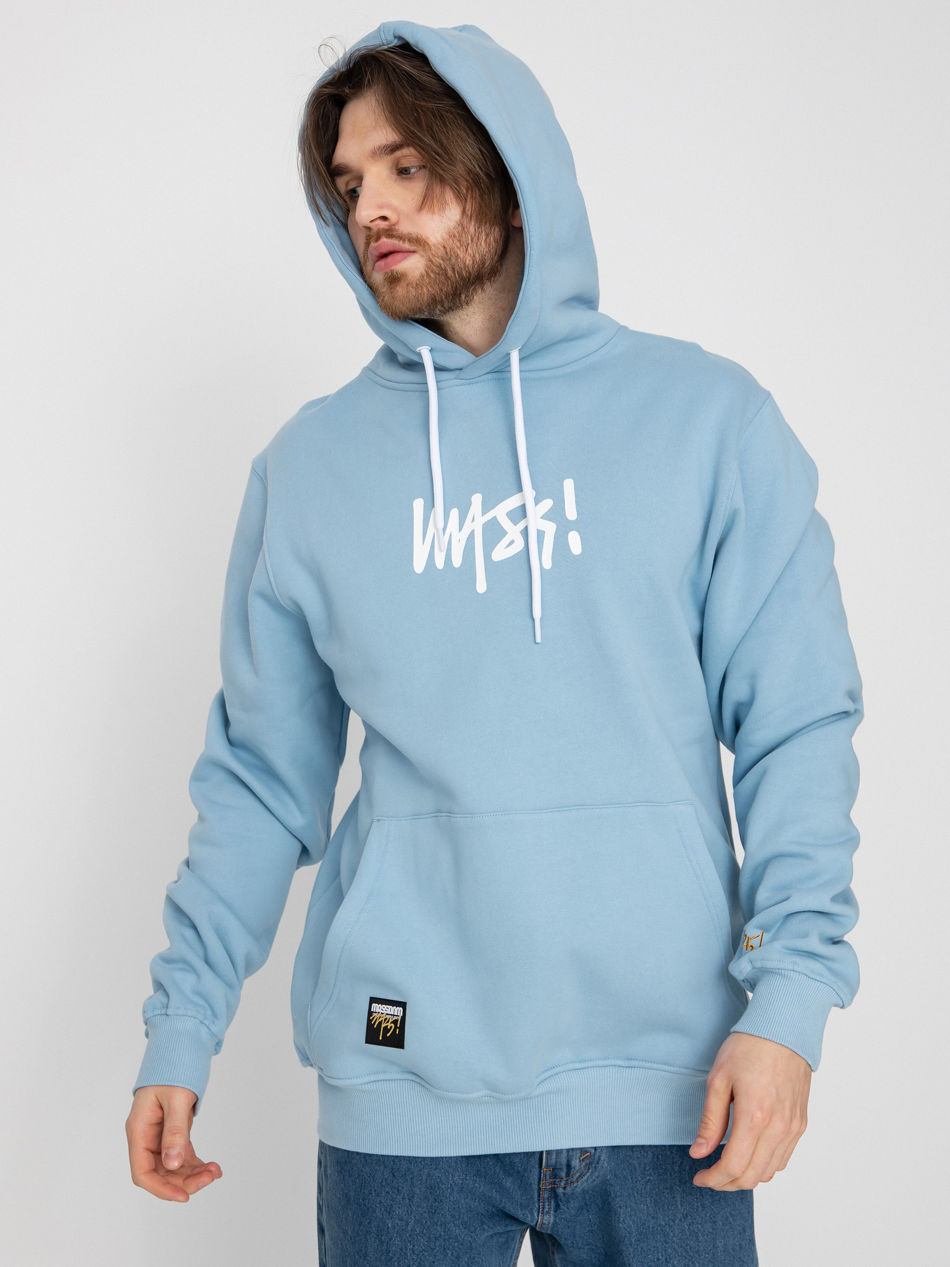 MassDnm Signature Medium Logo Pulóver (light blue)