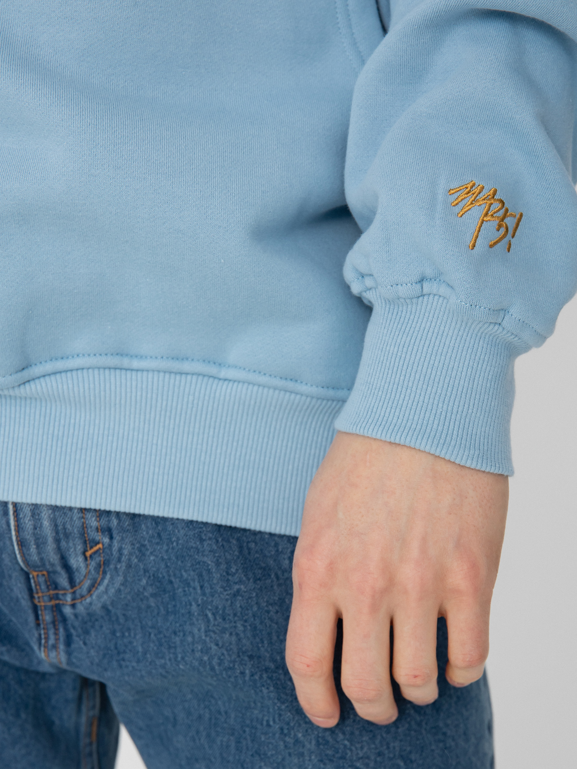 MassDnm Signature Medium Logo Pulóver (light blue)