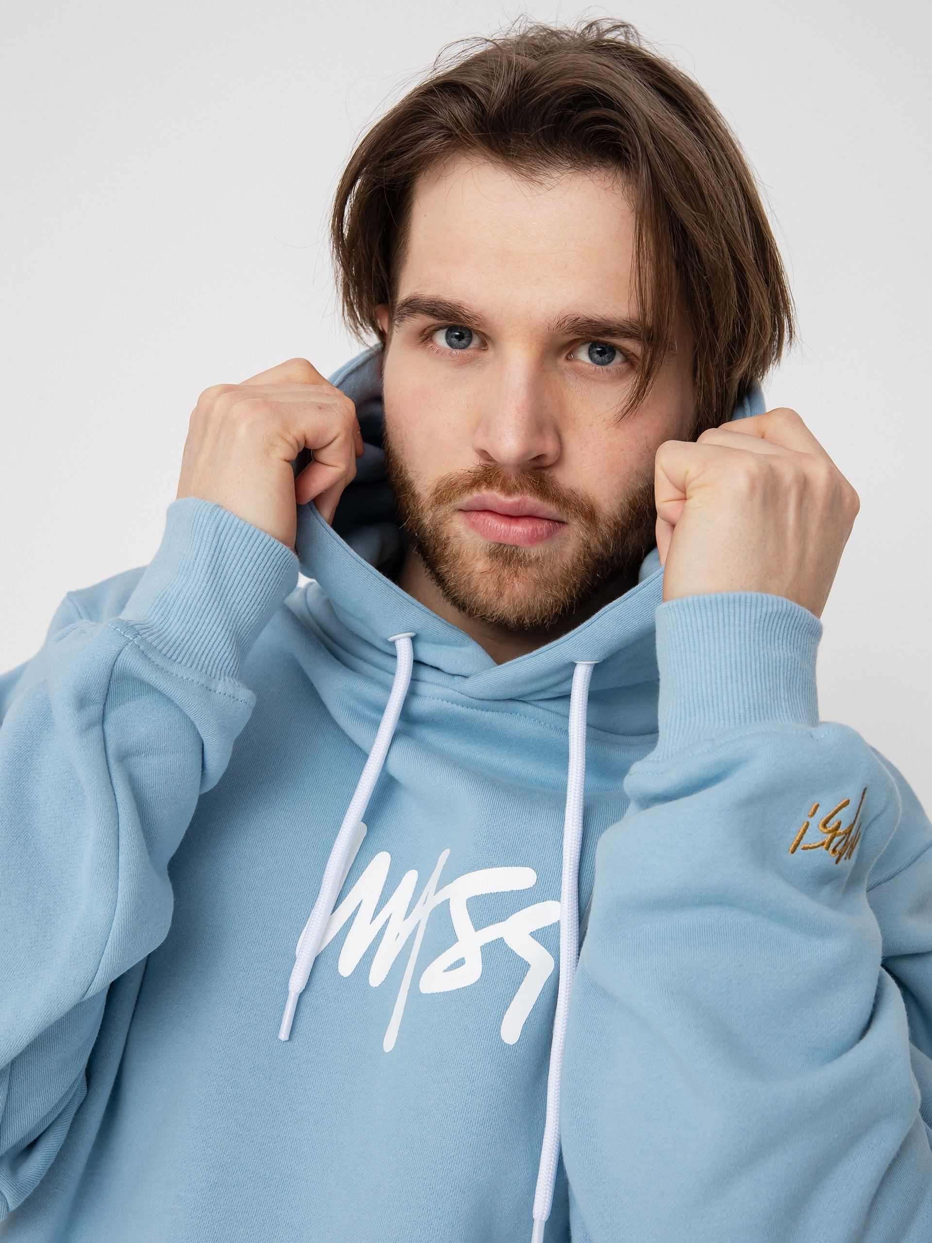 MassDnm Signature Medium Logo Pulóver (light blue)