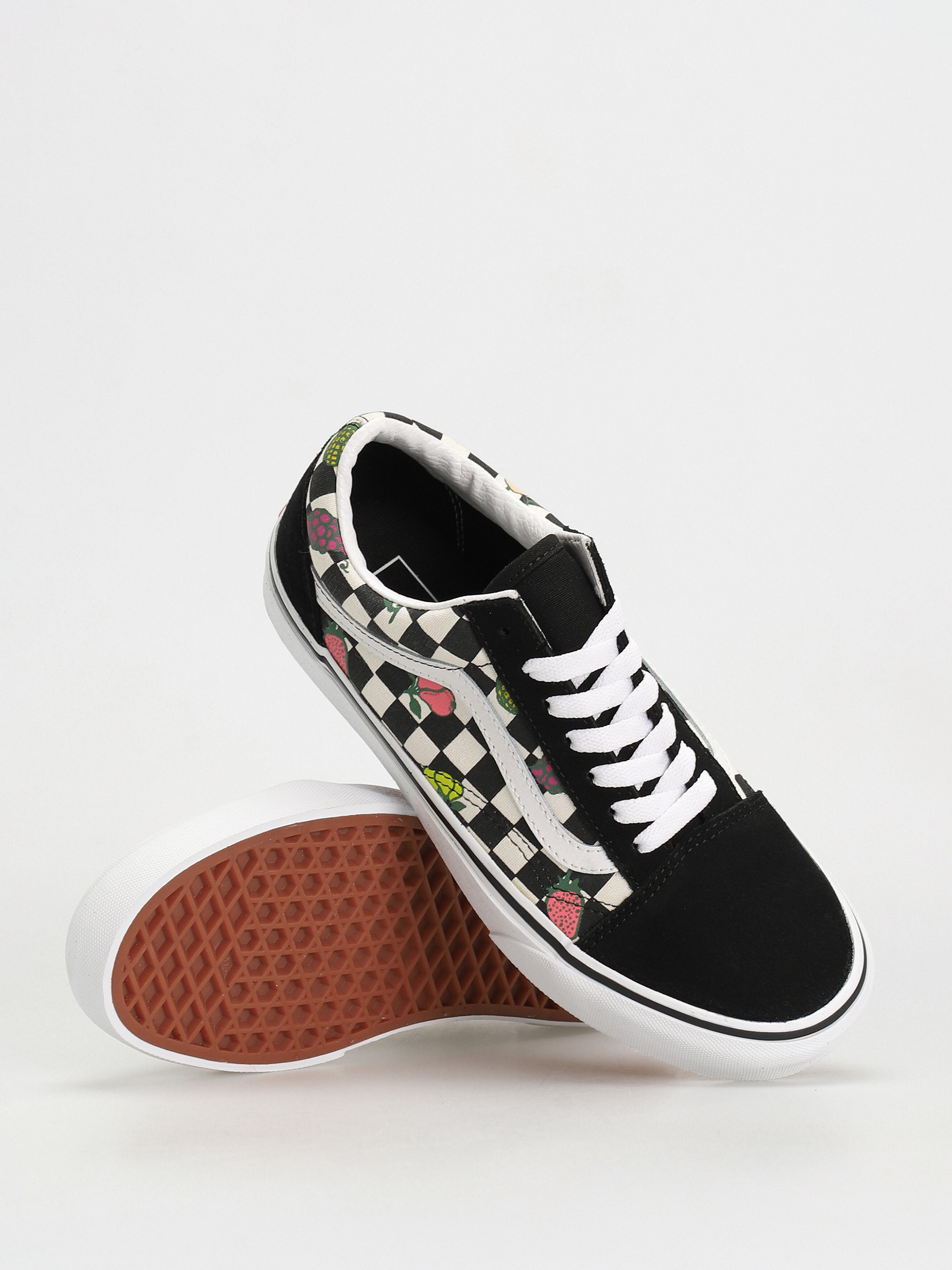 Vans Old Skool Cipők Wmn (fruit checkerboard black/white)