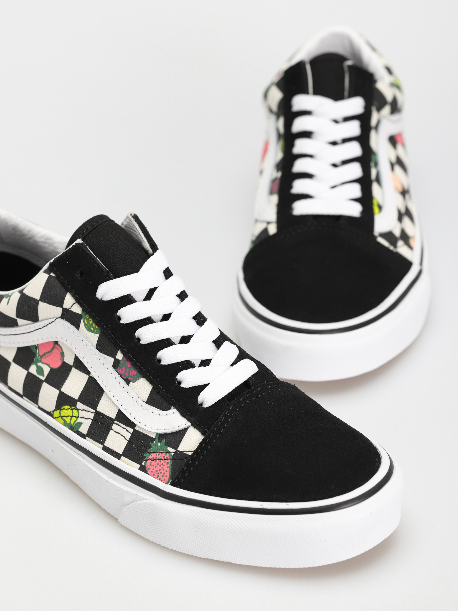 Vans Old Skool Cipők Wmn (fruit checkerboard black/white)