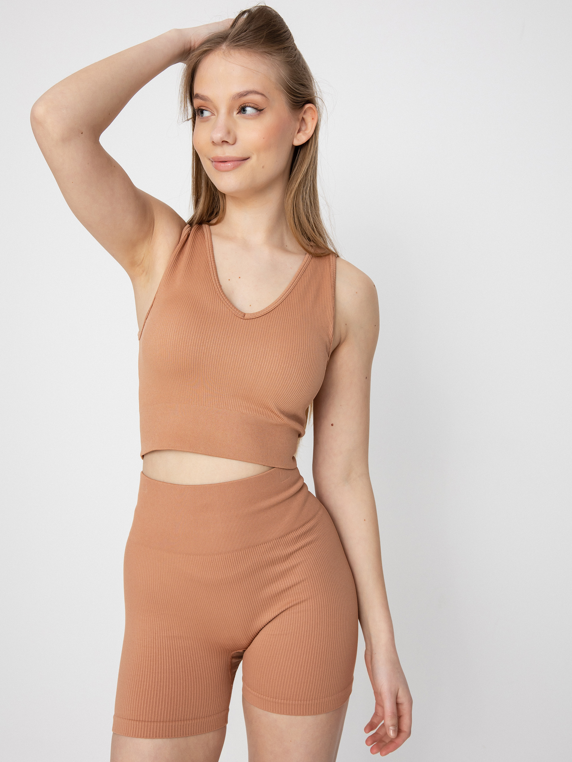 Roxy Biustonosz sportowy Chill Out Seamless V Alsónemű Wmn (mocha mousse)