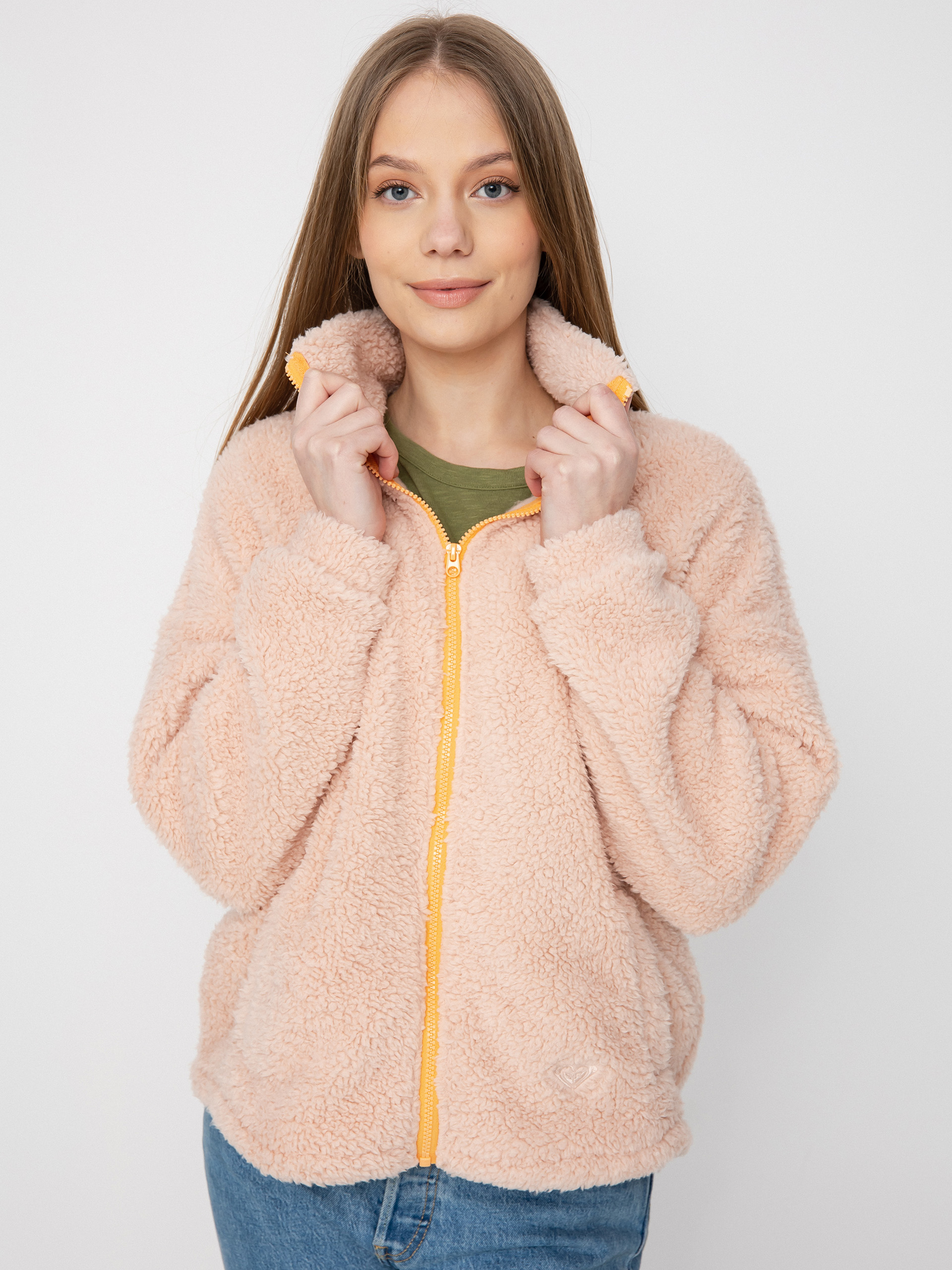 Női Roxy Sherpa Zip-Up Polár pulóver (peach whip)