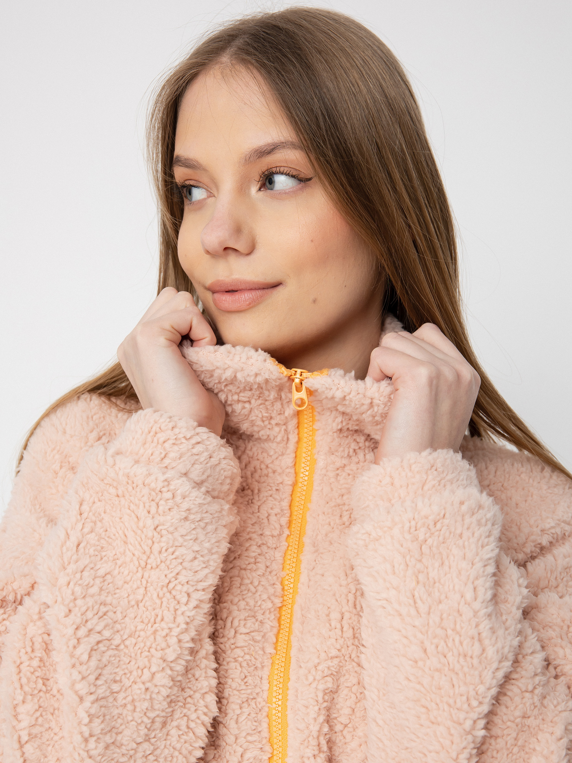 Női Roxy Sherpa Zip-Up Polár pulóver (peach whip)