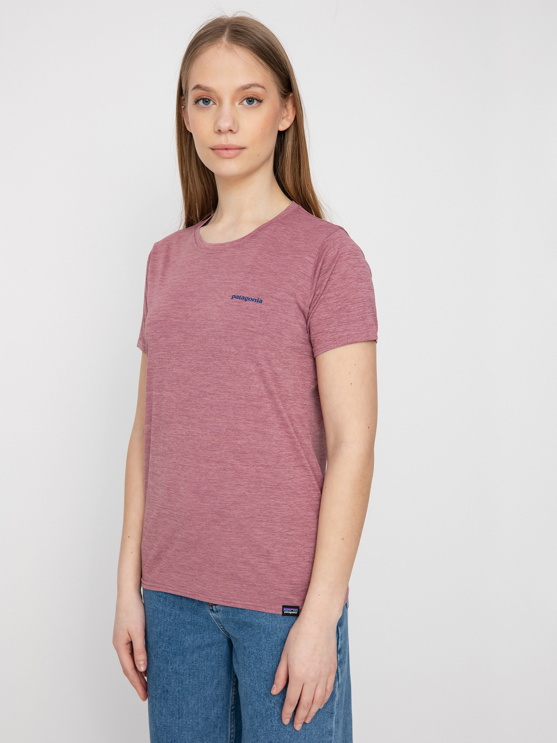 Patagonia Cap Cool Daily Graphic póló Wmn (boardshort logo/evening mauve x dye)