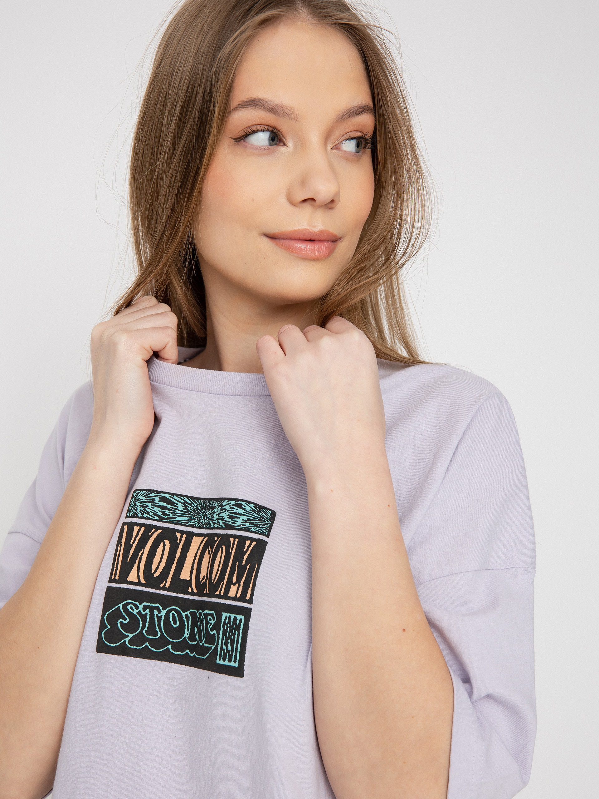 Volcom Drumstone póló Wmn (light orchid)