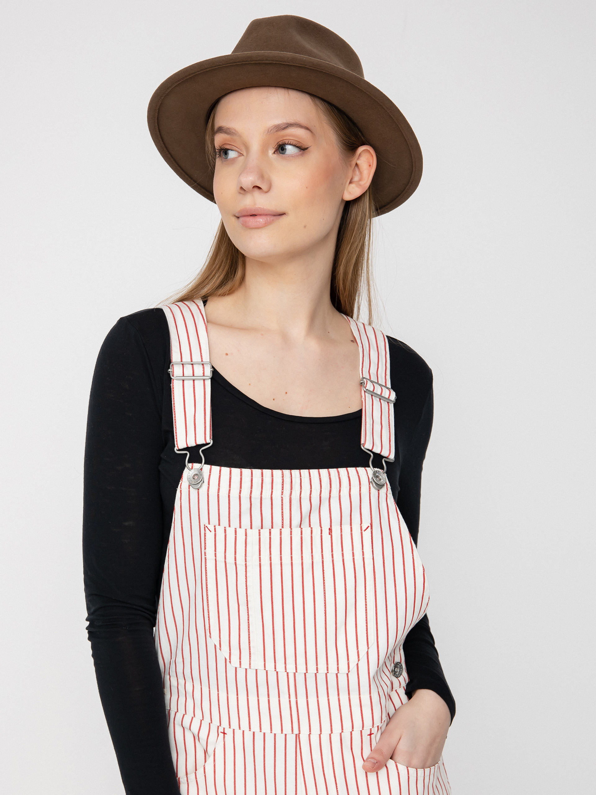 Brixton Costa Overall Kisnadrág Wmn (aloha red)