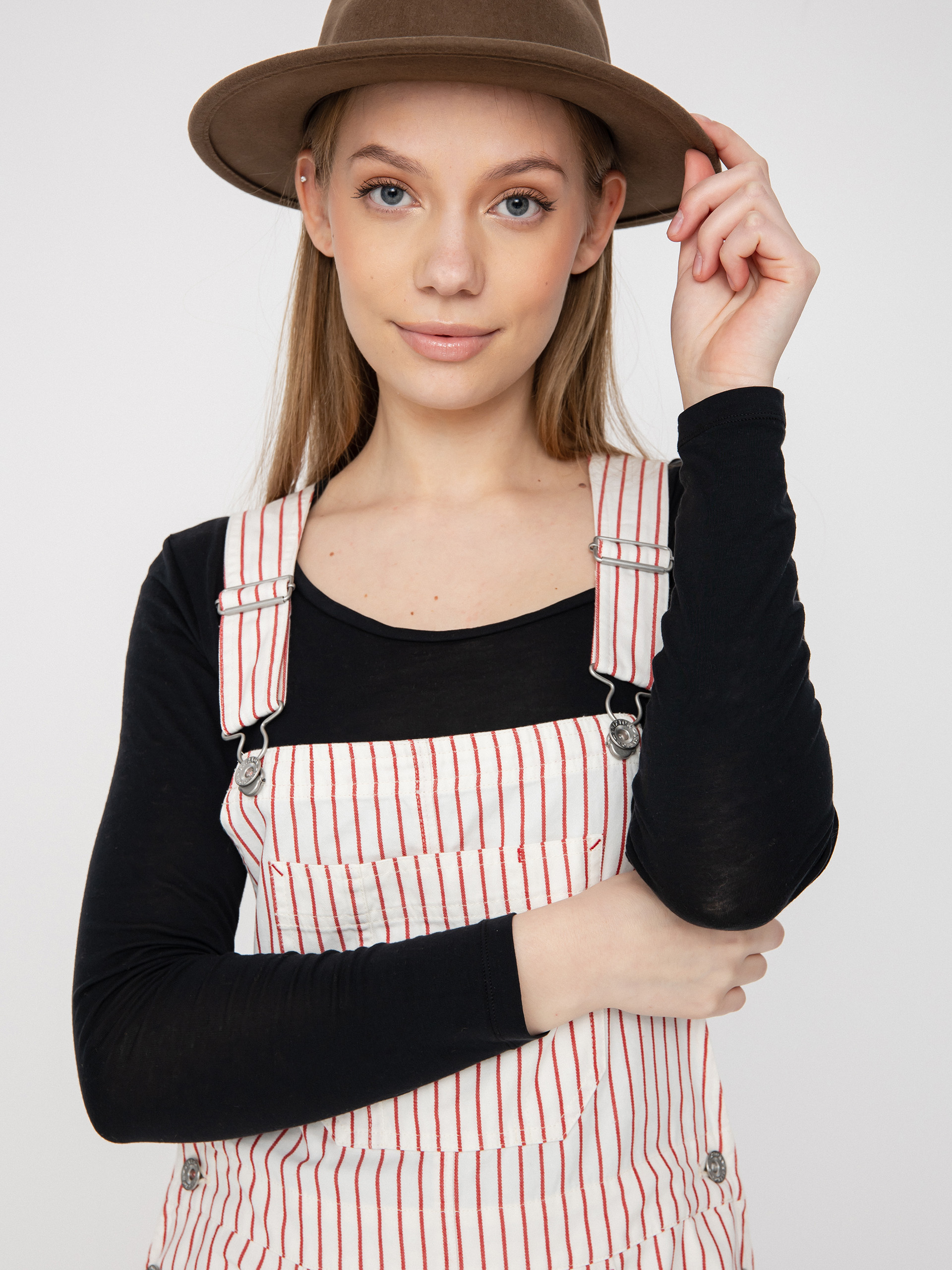 Brixton Costa Overall Kisnadrág Wmn (aloha red)