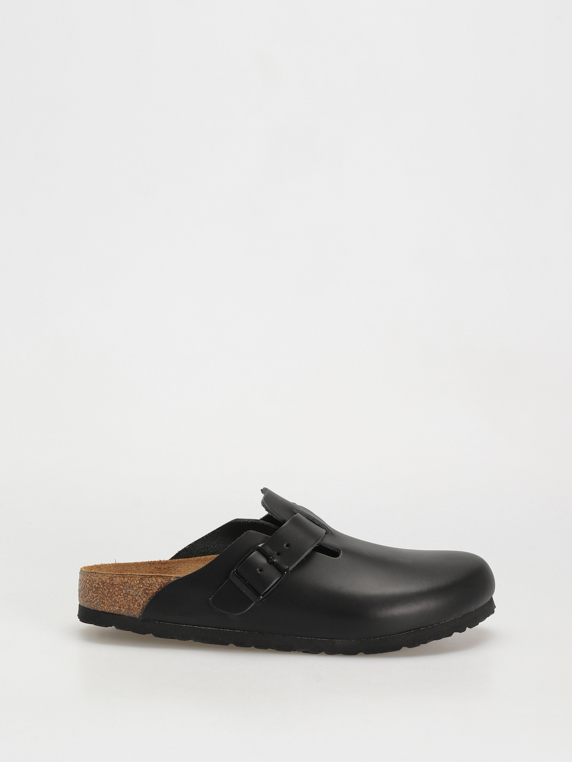 Birkenstock Boston Natural Leather Narrow Flip-flop papucsok Wmn (black)