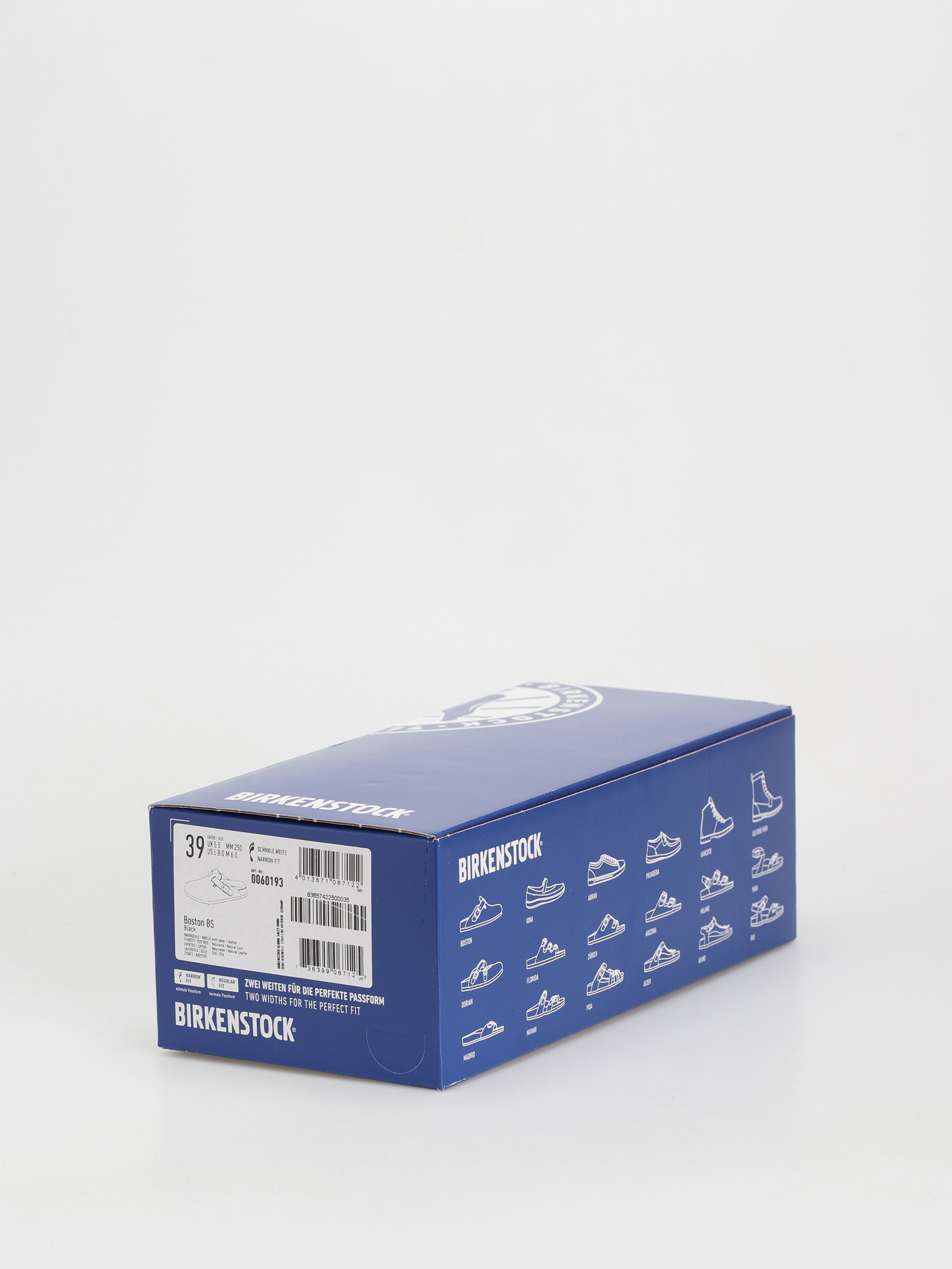 Birkenstock Boston Natural Leather Narrow Flip-flop papucsok Wmn (black)