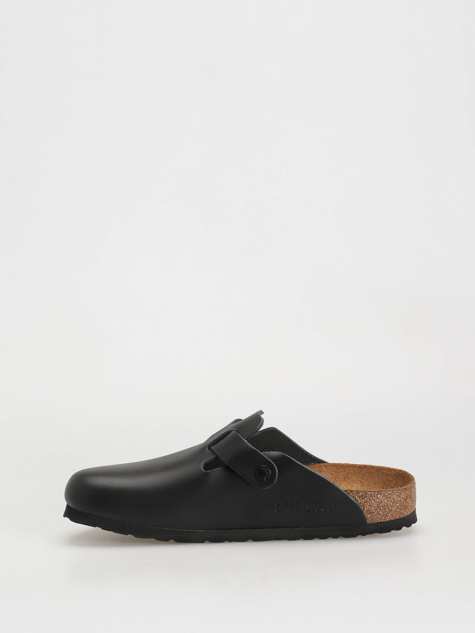 Birkenstock Boston Natural Leather Narrow Flip-flop papucsok Wmn (black)