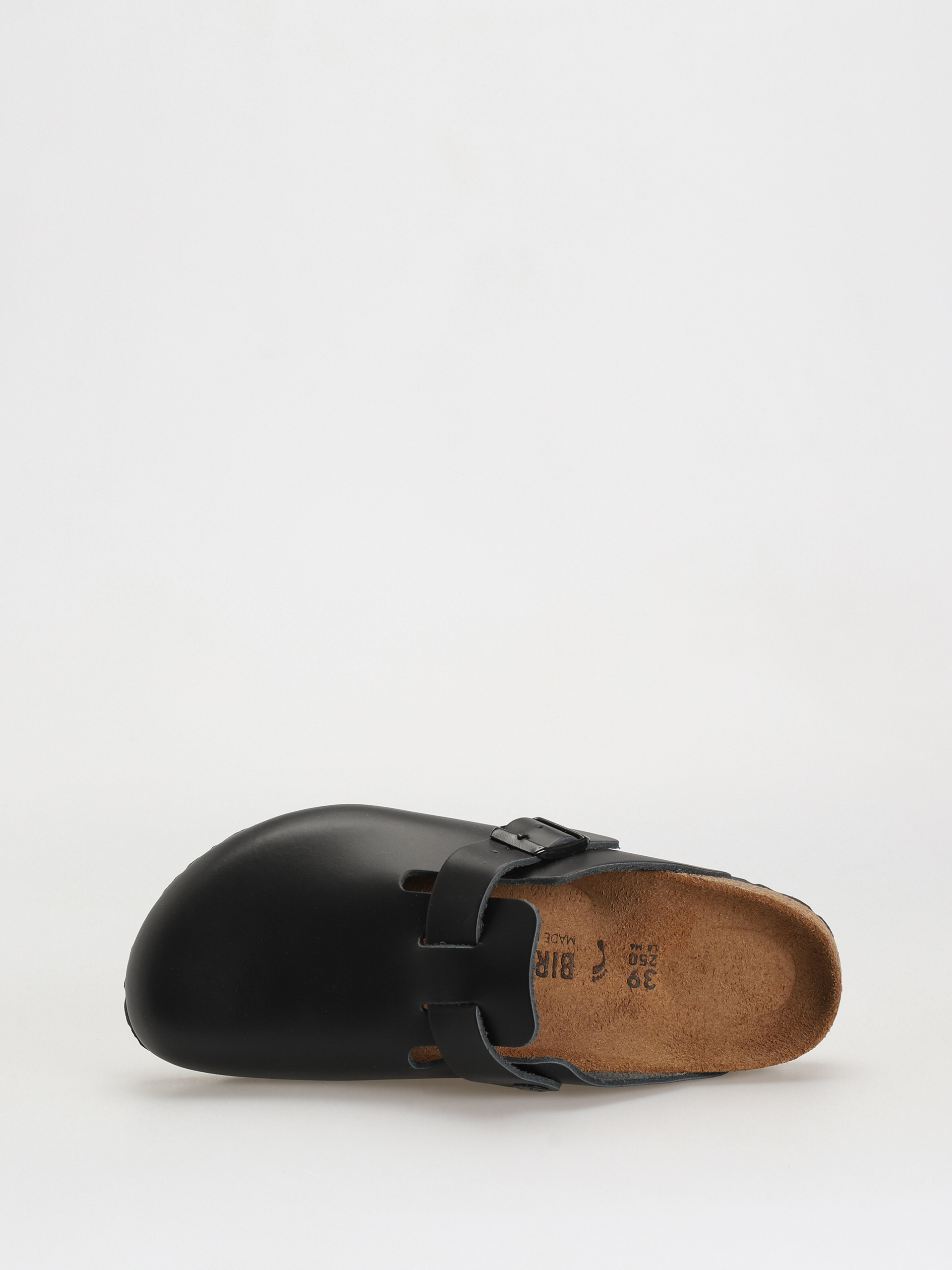 Birkenstock Boston Natural Leather Narrow Flip-flop papucsok Wmn (black)