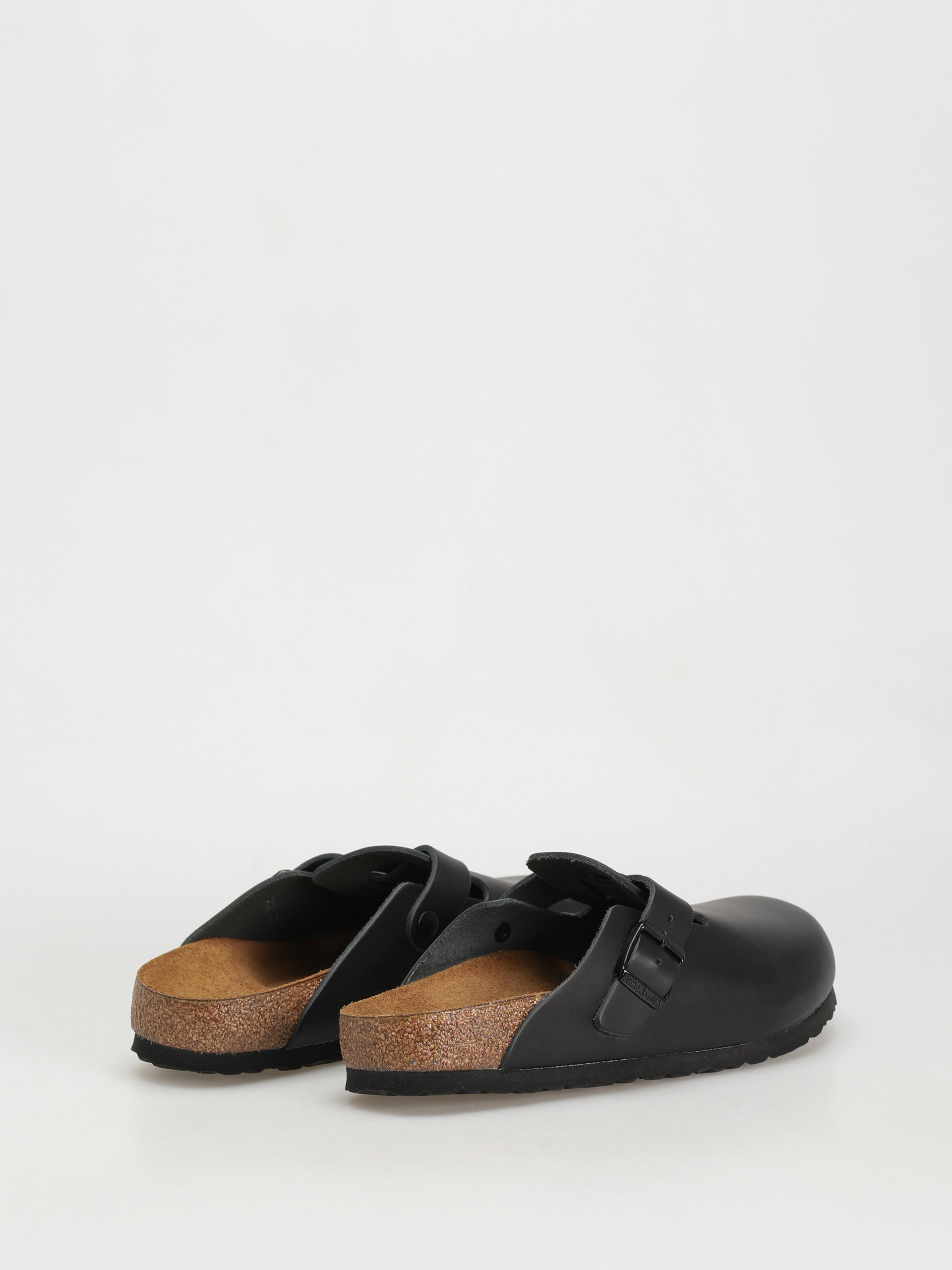 Birkenstock Boston Natural Leather Narrow Flip-flop papucsok Wmn (black)