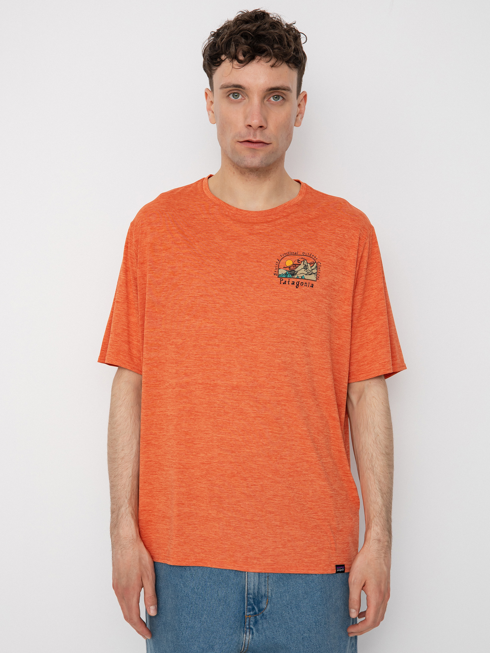 Patagonia Cap Cool Daily Graphic póló (lost and found/quartz coral x dye)