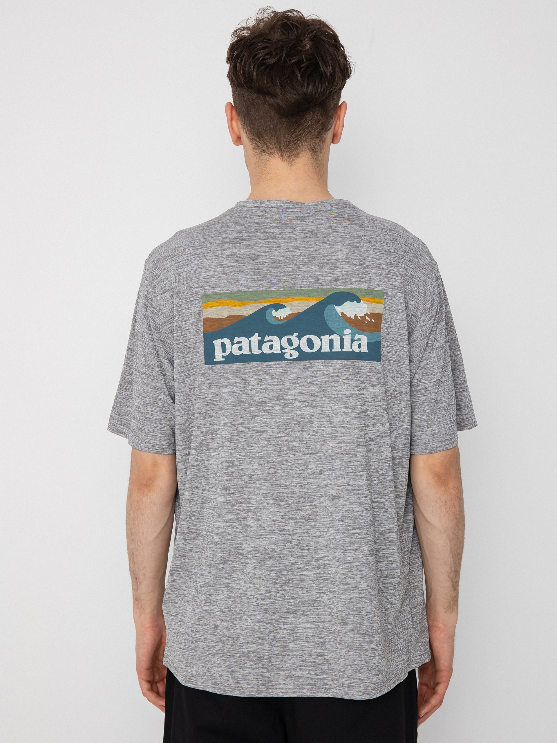 Patagonia Cap Cool Daily Graphic póló (boardshort logo abalone blue/feather grey)