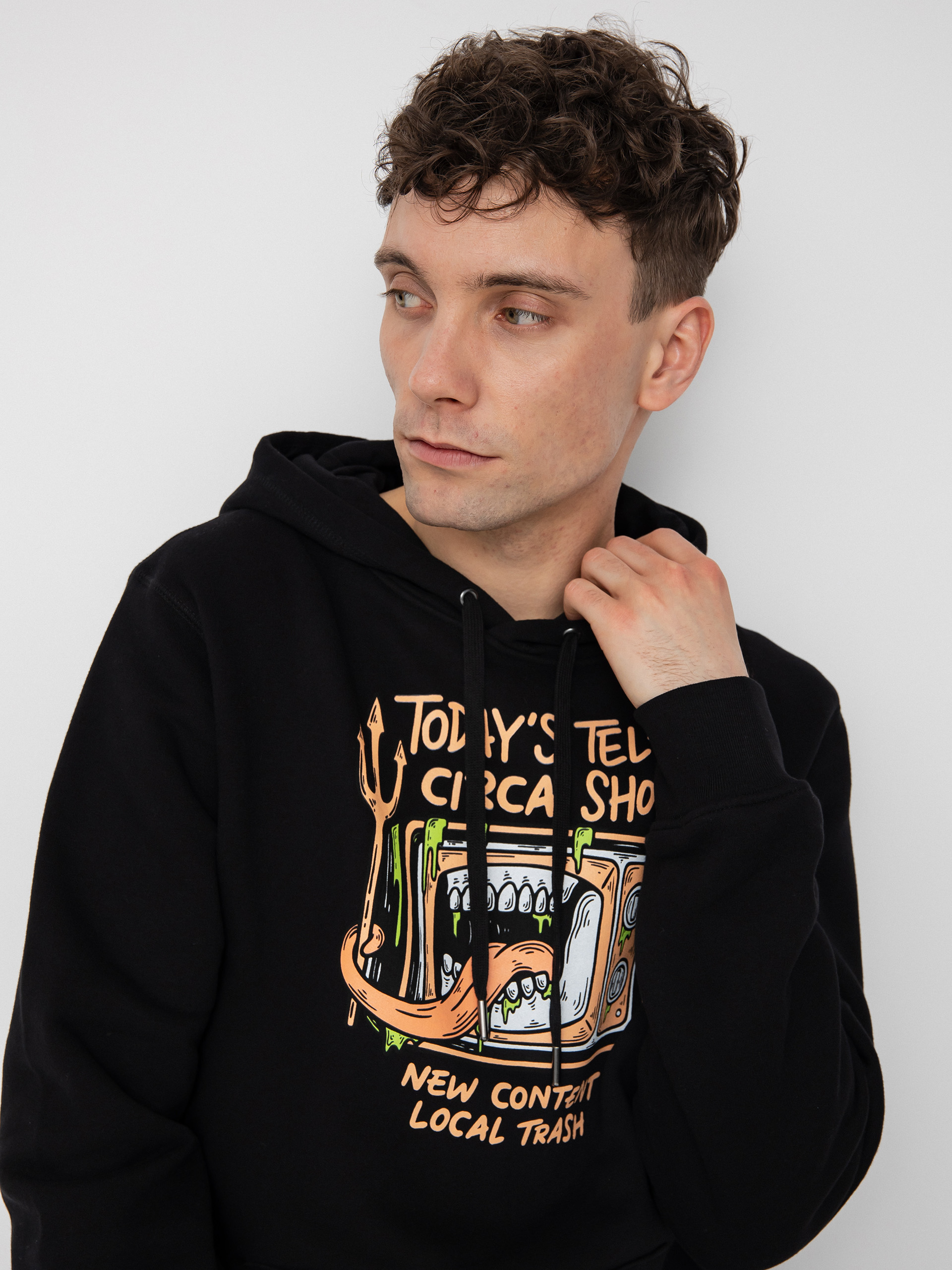 Circa Telec1Rca HD Kapucnis pulóver (black)