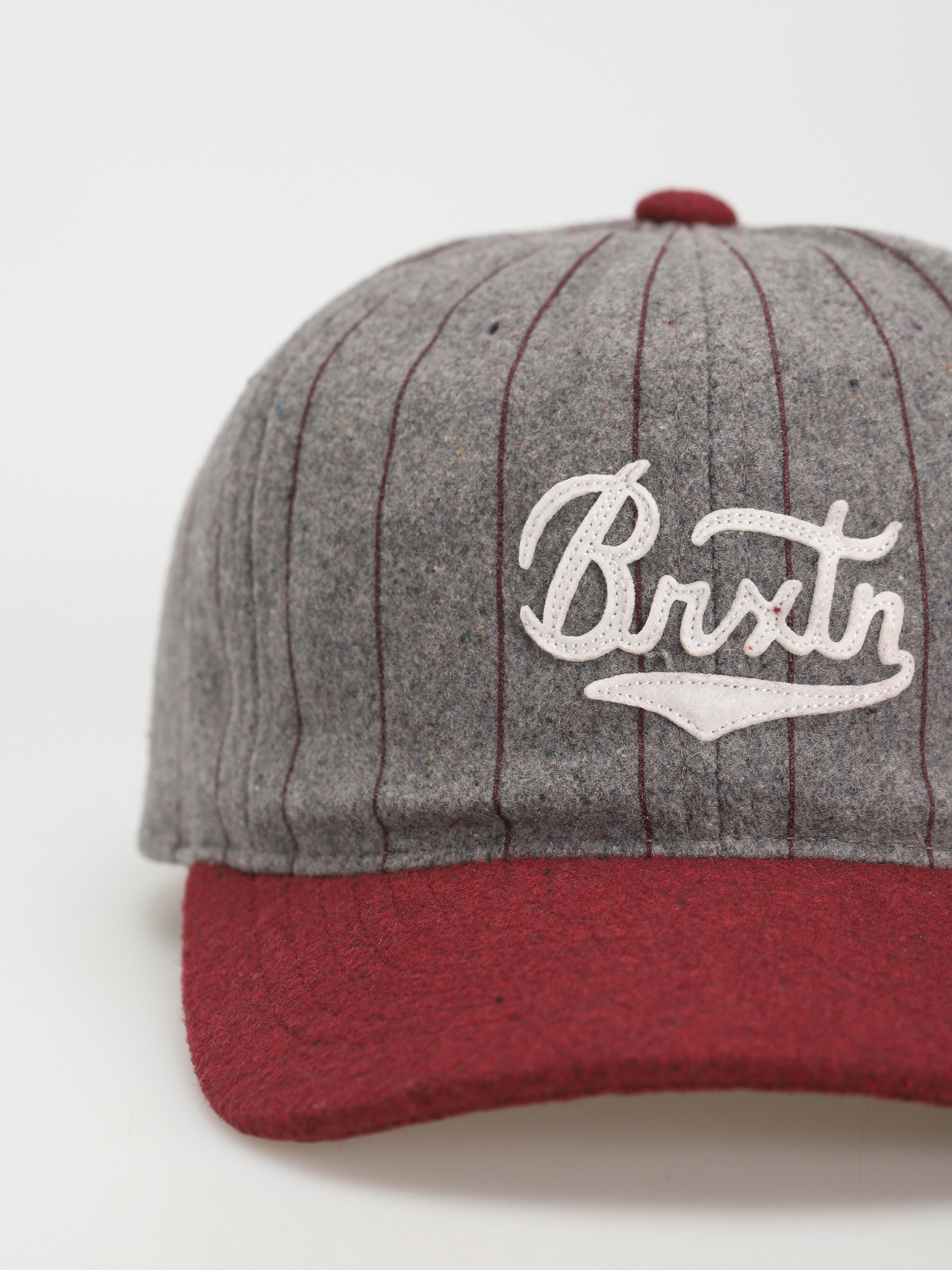 Brixton Burt Mp Cap Baseball sapka (light heather grey/burgundy)