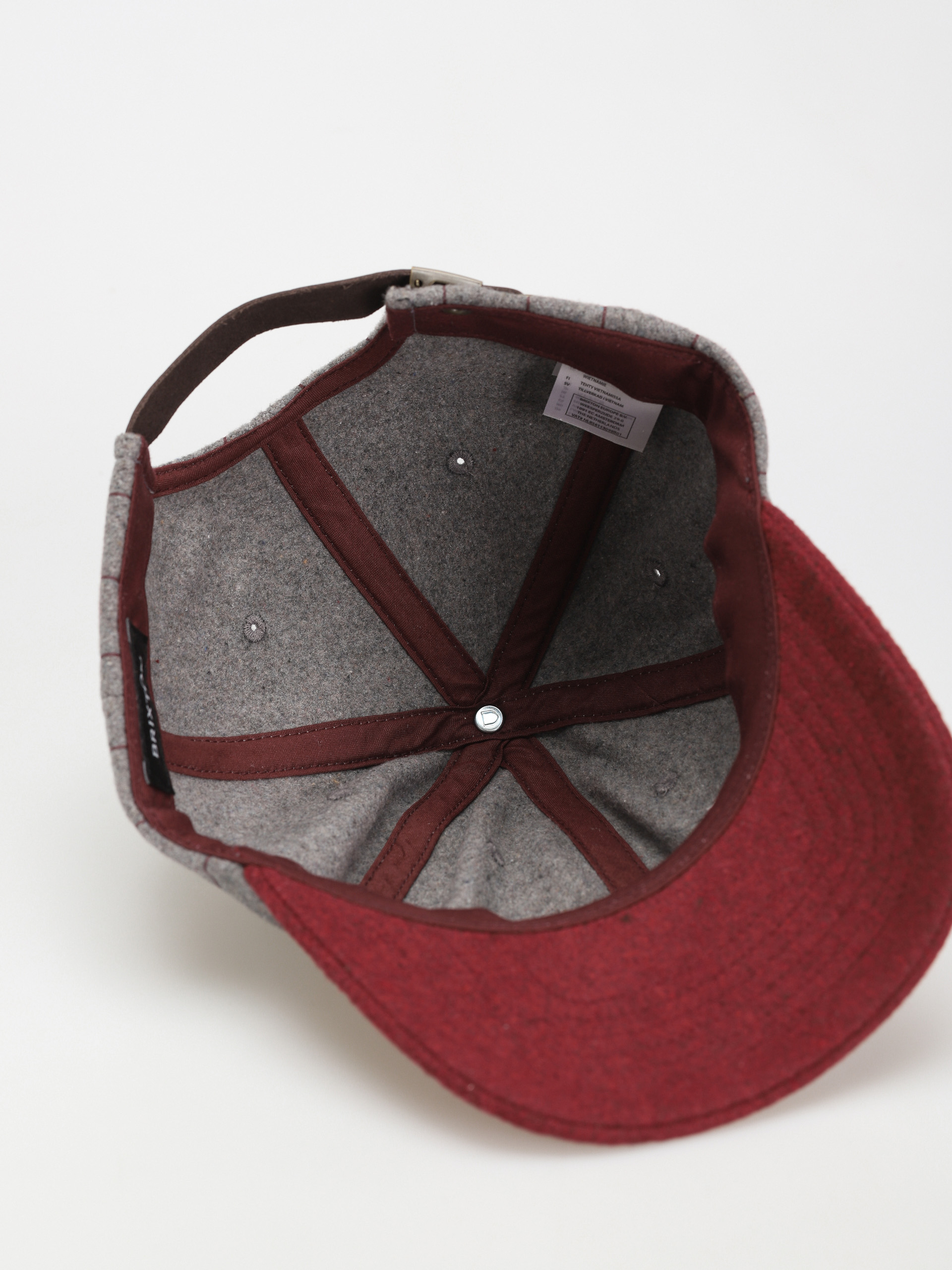 Brixton Burt Mp Cap Baseball sapka (light heather grey/burgundy)