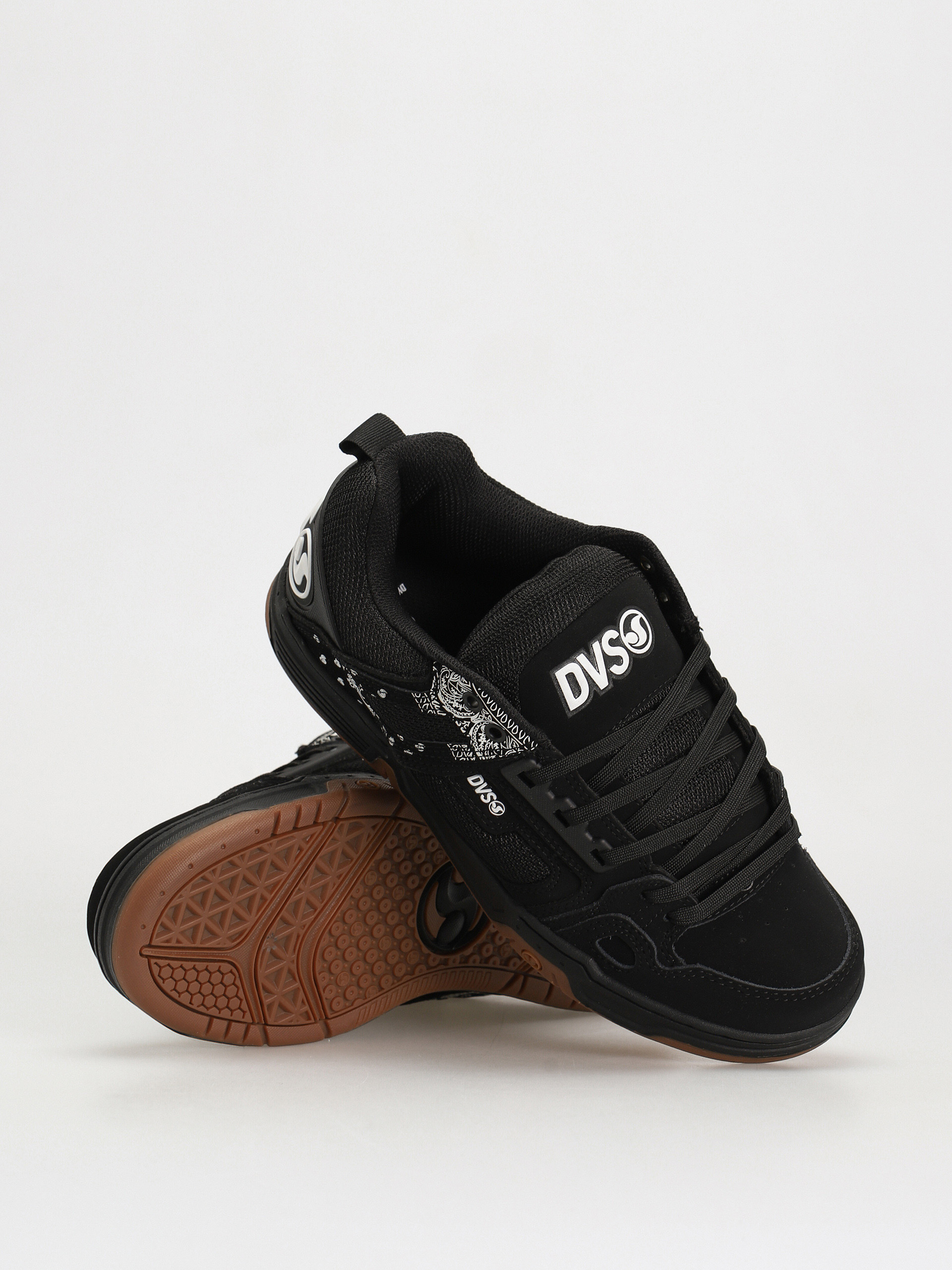 DVS Comanche Cipők (black white print nubuck)