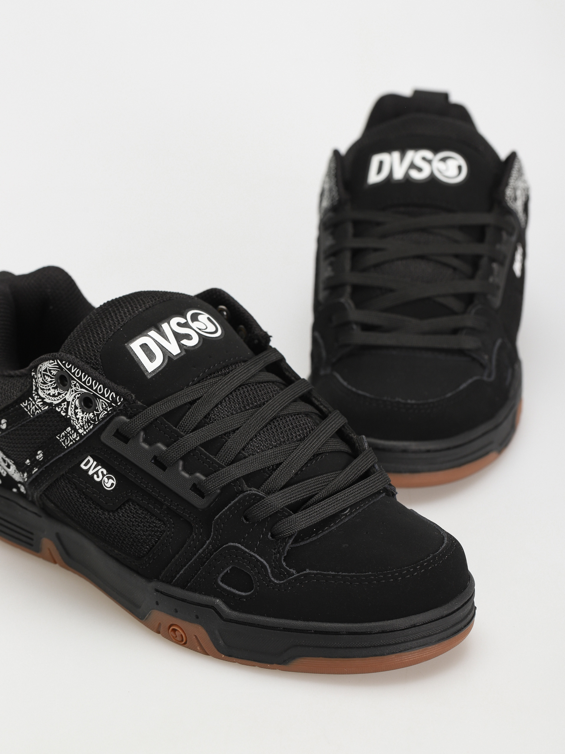 DVS Comanche Cipők (black white print nubuck)