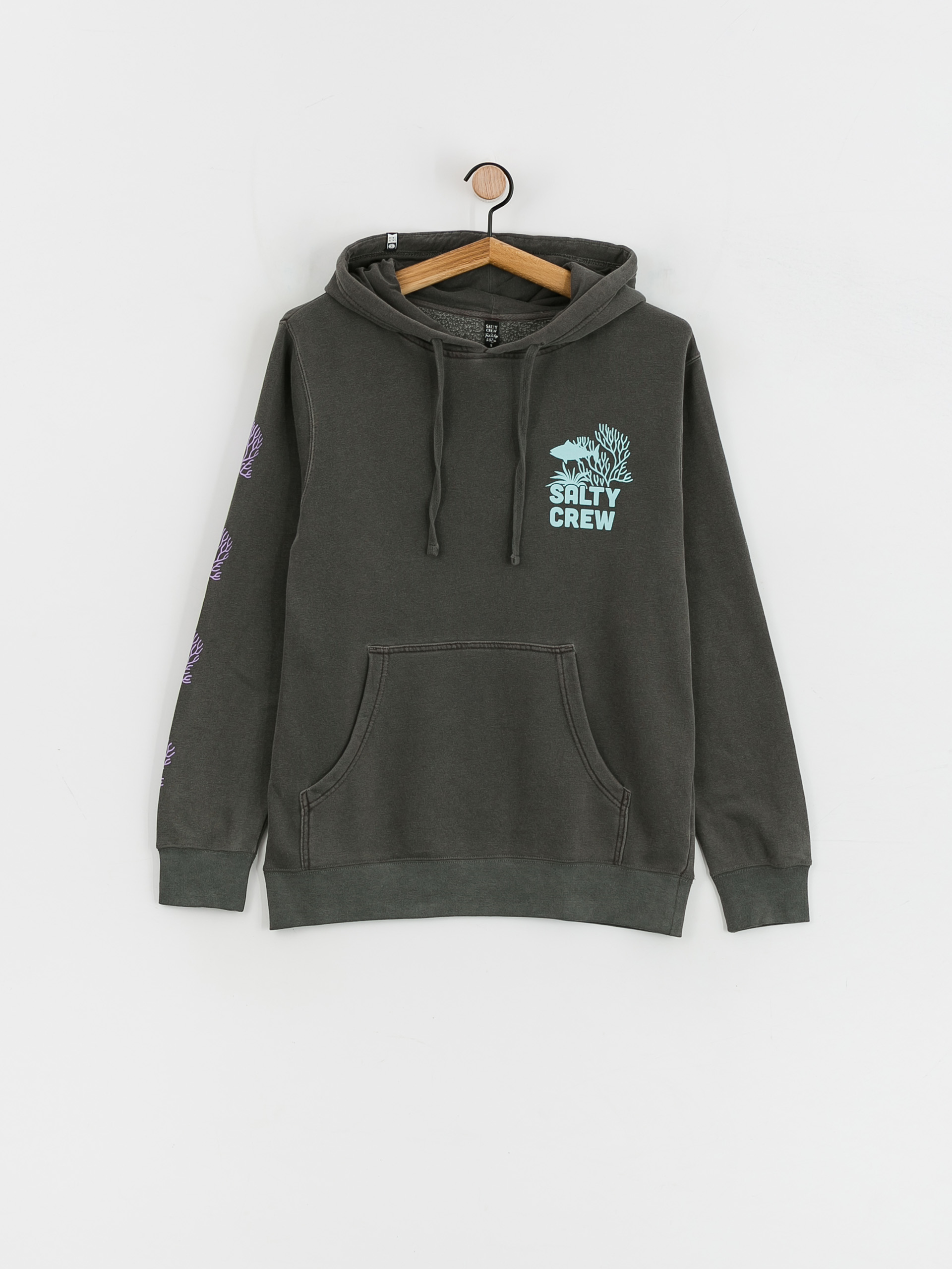 Salty Crew Kelp Forest Boyfriend HD Kapucnis pulóver Wmn (faded black)