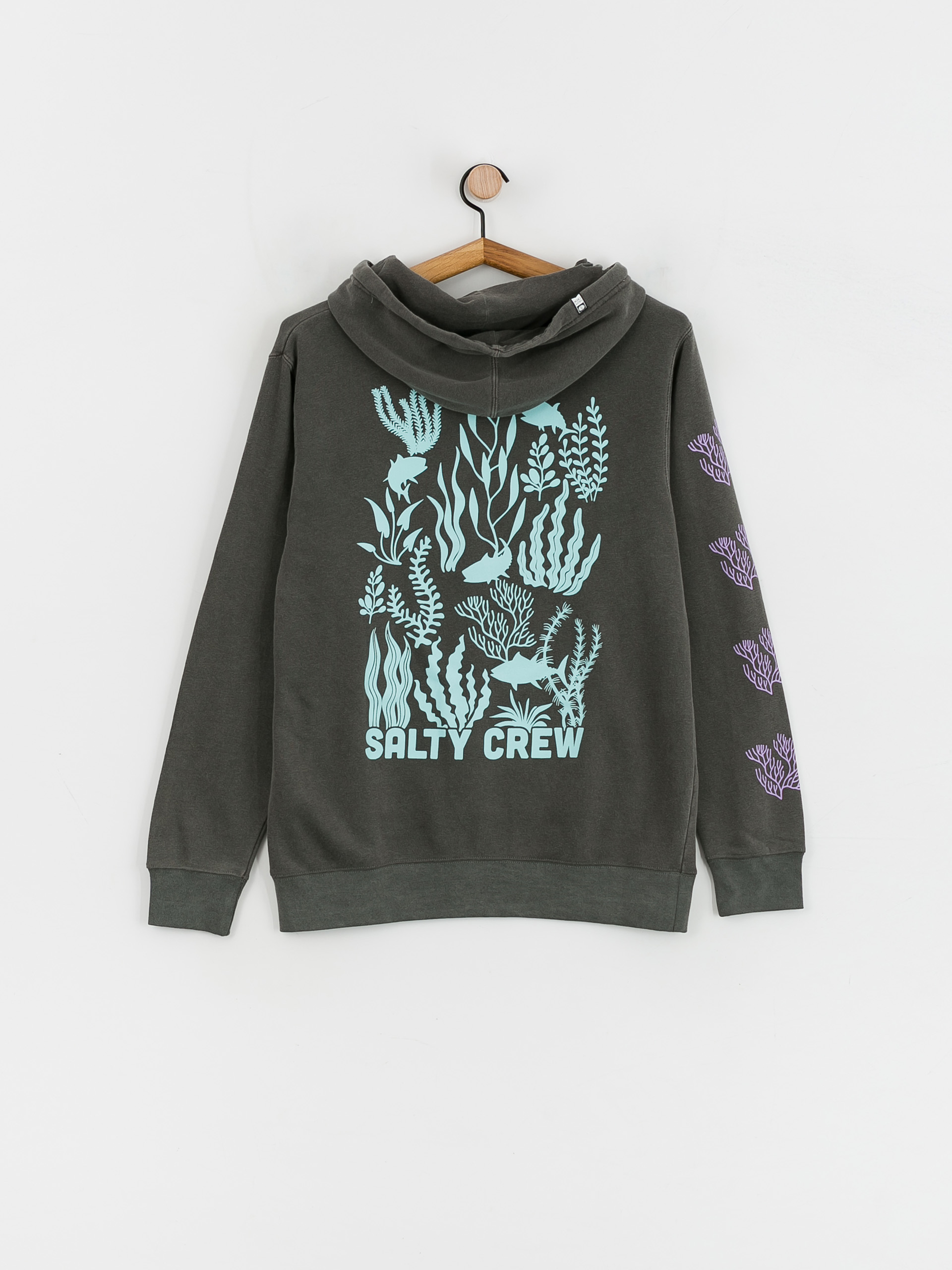 Salty Crew Kelp Forest Boyfriend HD Kapucnis pulóver Wmn (faded black)