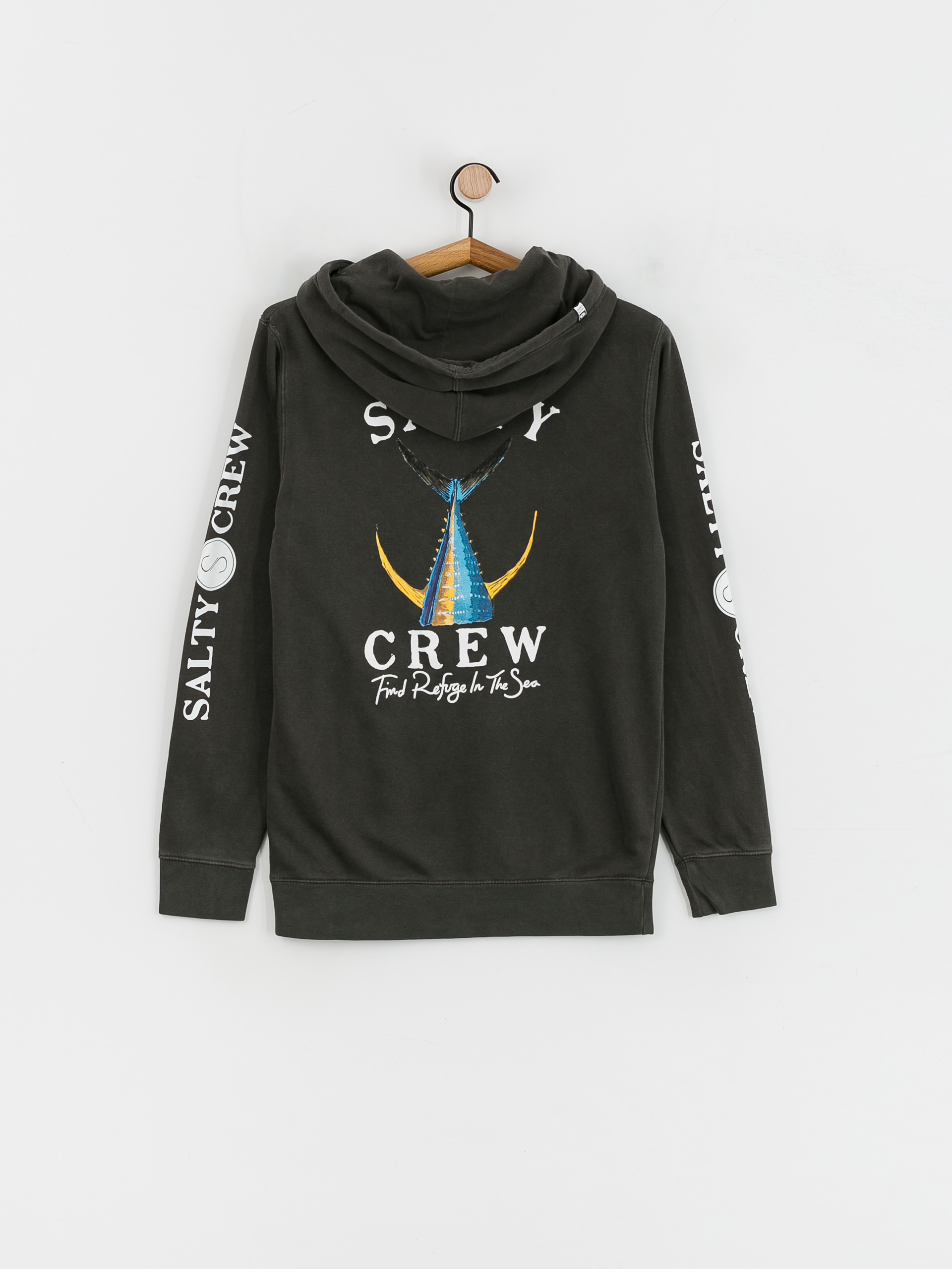 Salty Crew Tailed Boyfriend HD Kapucnis pulóver Wmn (faded black)