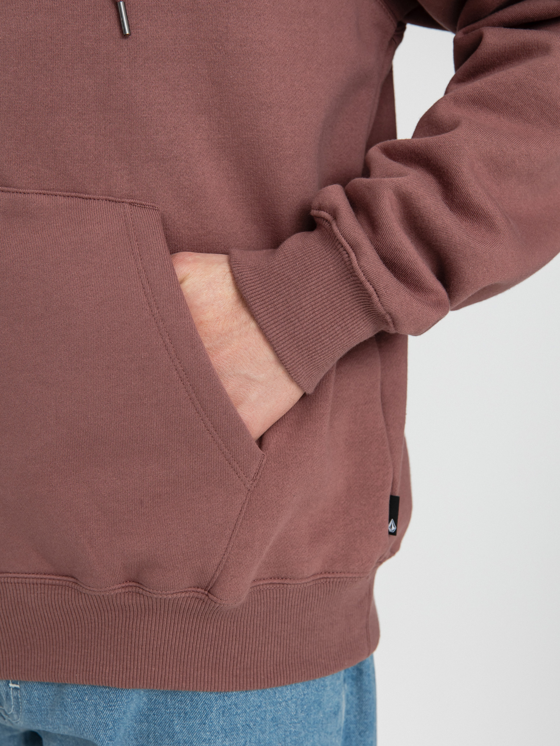 Volcom Sngl Stn ZHD Kapucnis pulóver (bordeaux brown)